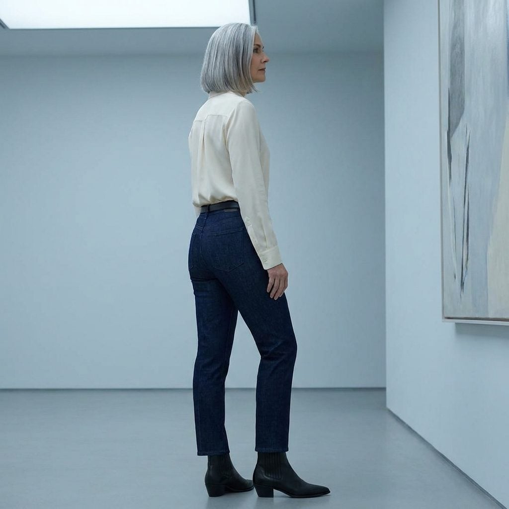 Slim Dark-Wash Trouser Jeans