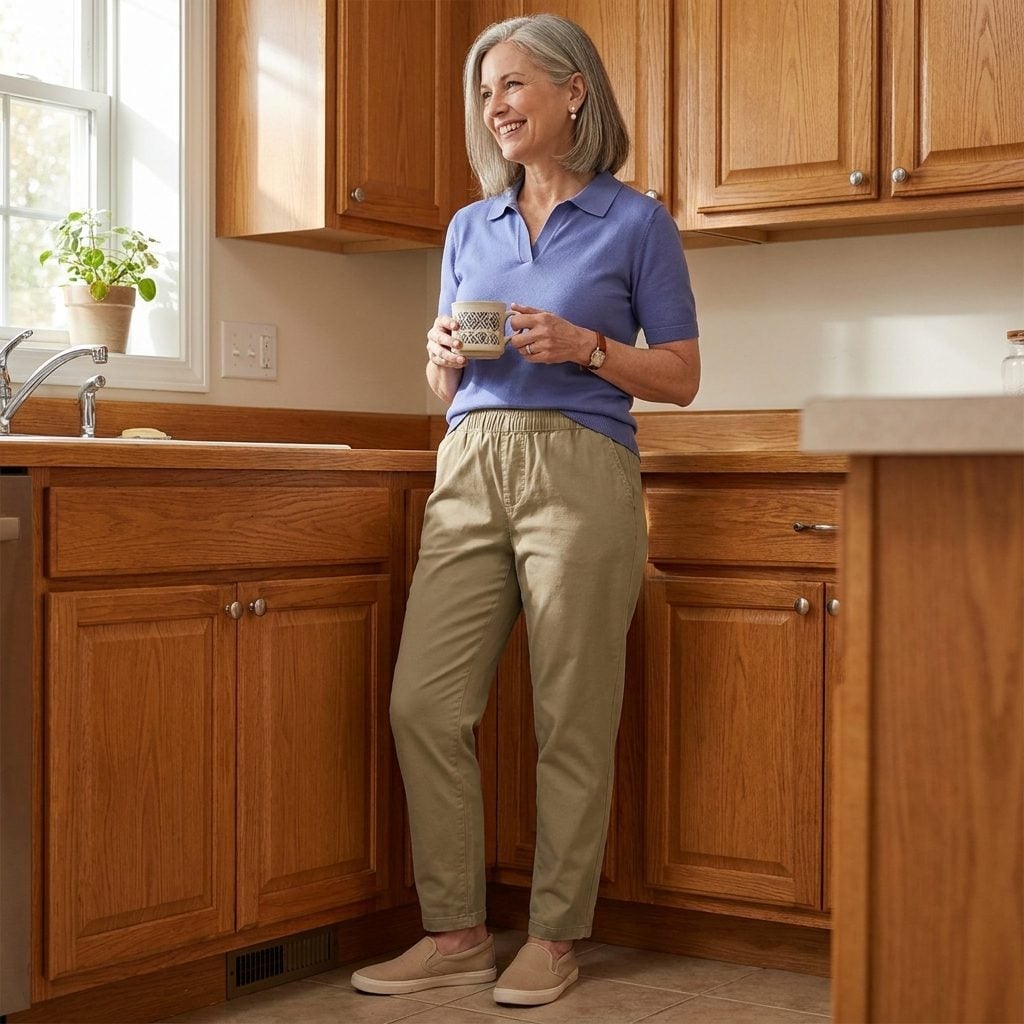Elastic-Waist Chinos Refused to Stay in the Garage Sale Pile