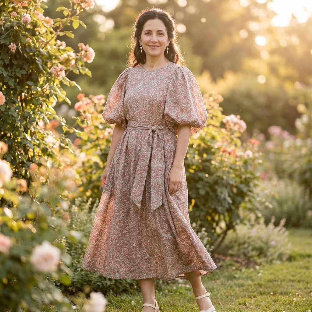 Puff-Sleeve Floral Dresses Settled Into Something Worth Keeping