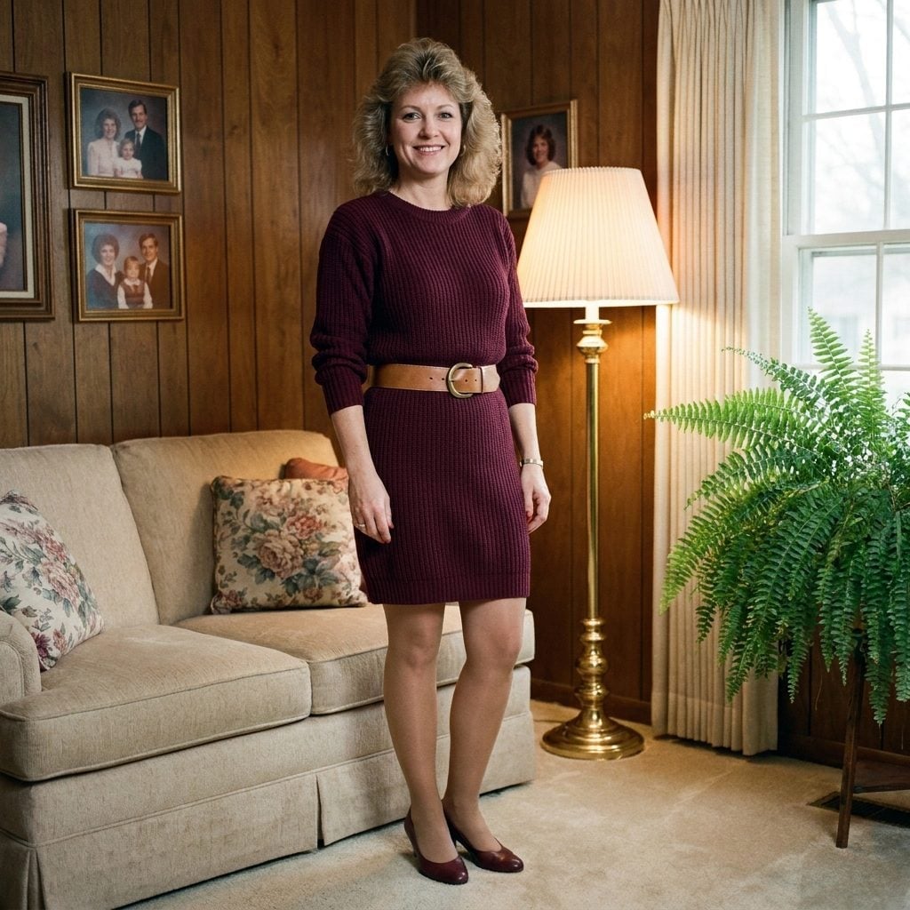 Burgundy Sweater Dress, Wide Belt, and the Art of Looking Put-Together Without Trying