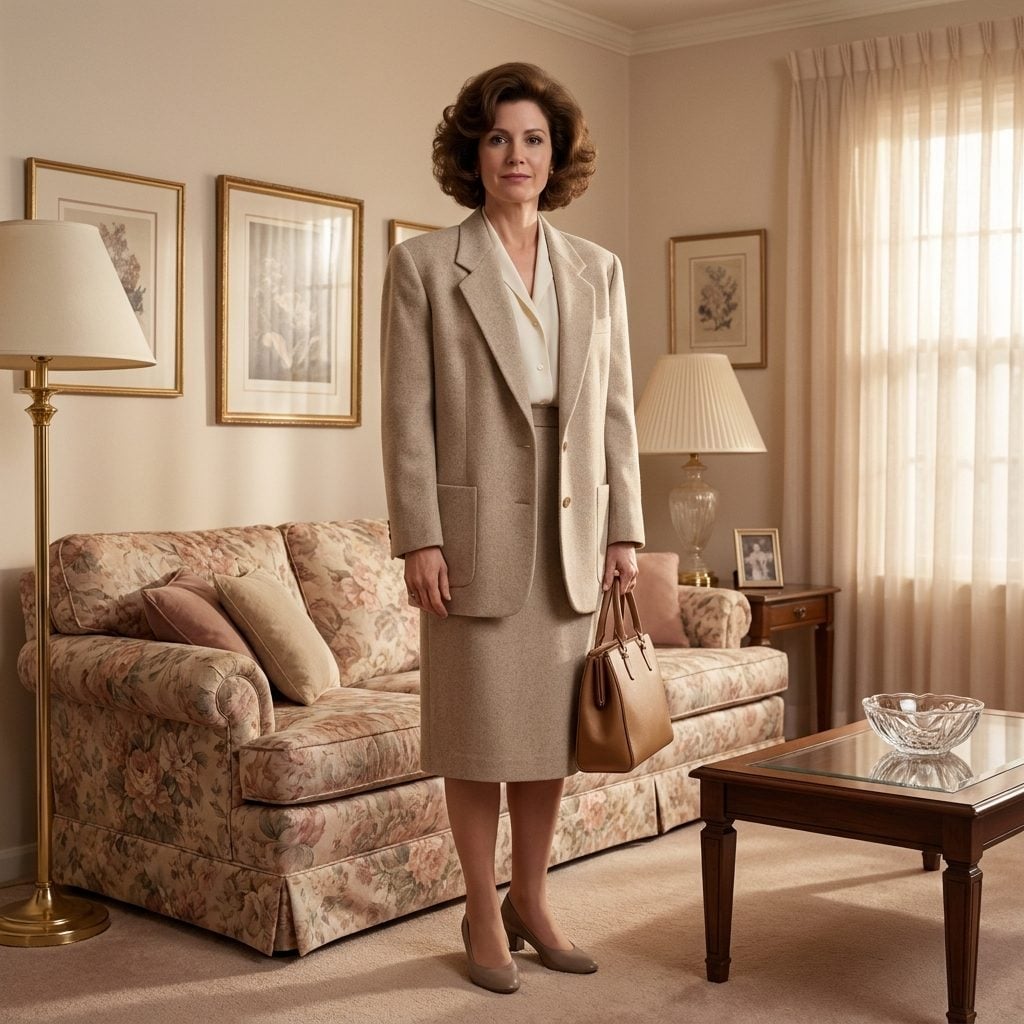 Camel Wool Blazer, Matching Skirt, and the Suburban Uniform That Actually Worked