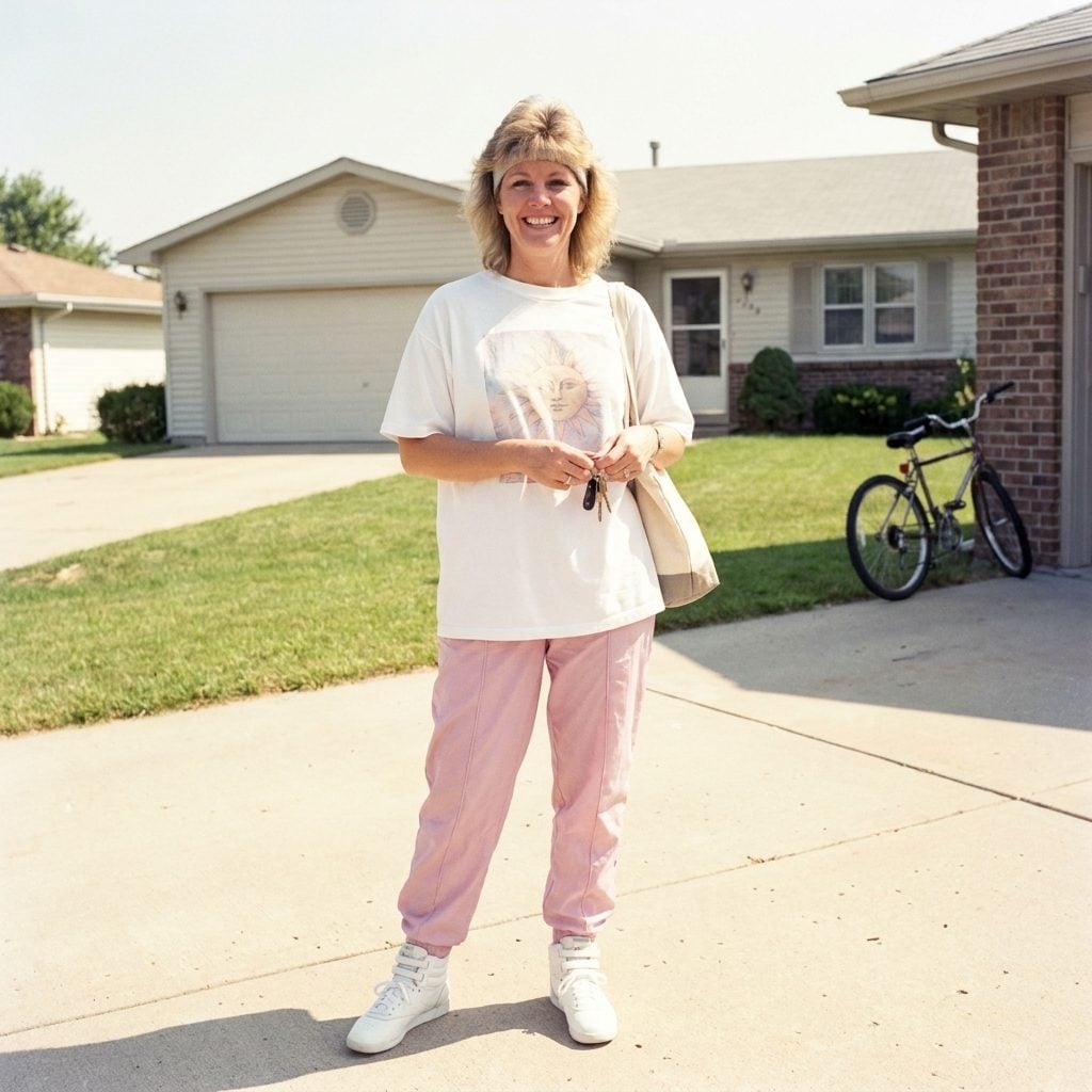 Pink Joggers, a Sun Tee, and the Driveway Confidence That Defined a Decade