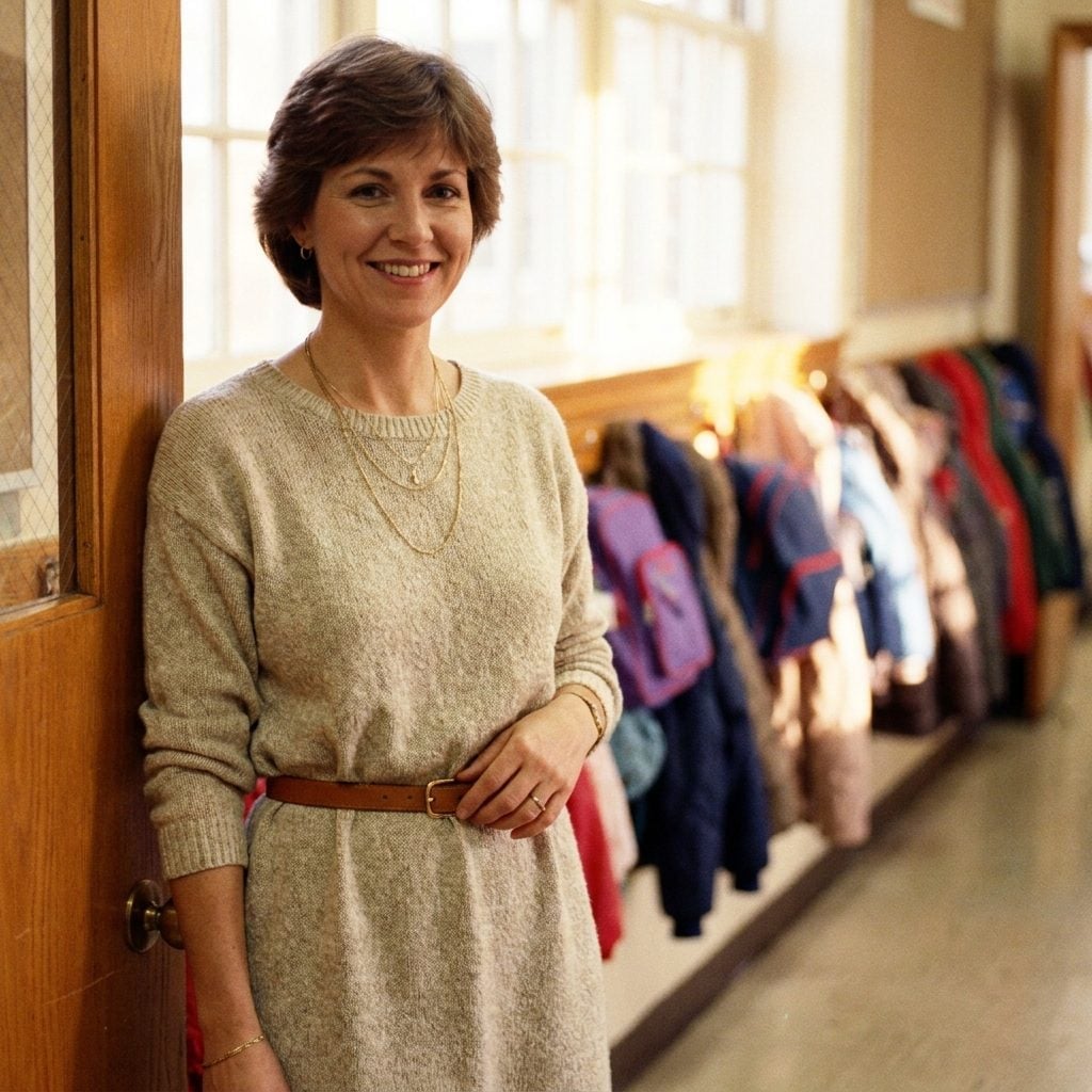 Belted Sweater Dress in the School Hallway Was a Whole Philosophy