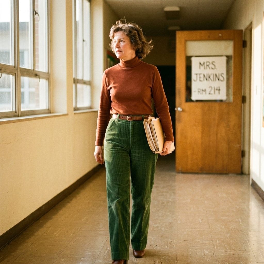Corduroy Trousers and a Turtleneck Were Settling the Whole Dress Code Debate
