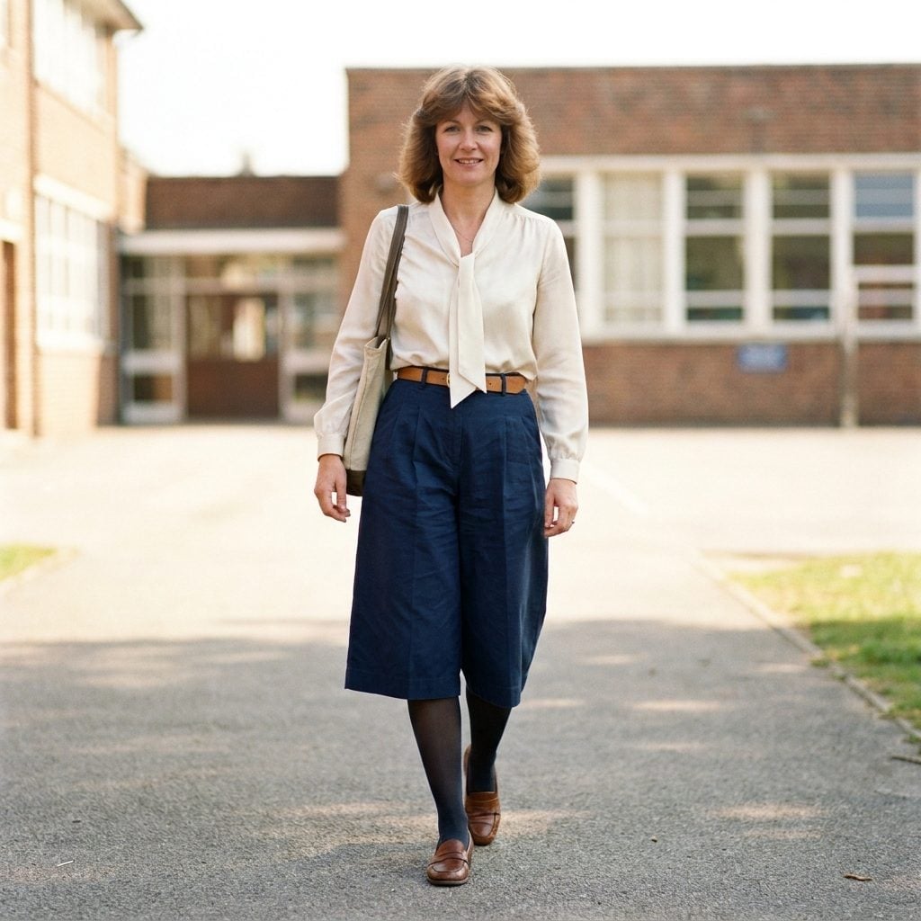 Culottes and a Pussy-Bow Blouse Were Running the Whole Staff Room Dress Code