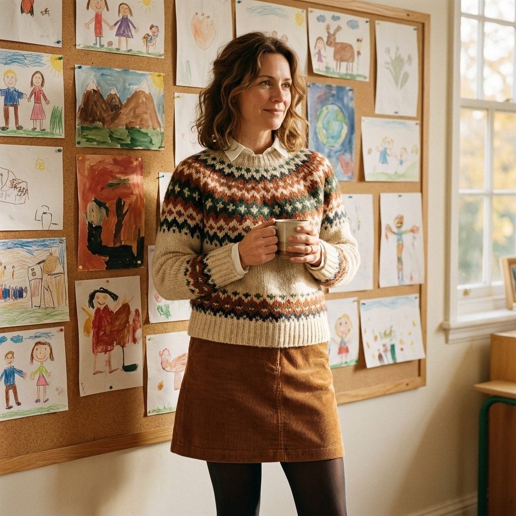 Fair Isle Sweaters Over Collared Shirts Were Running the Whole Classroom Economy
