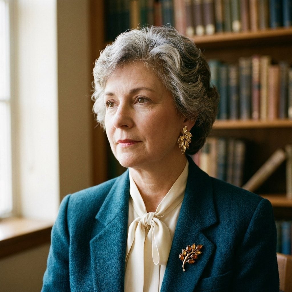 Gold Leaf Earrings and a Bow Blouse Were Doing the Most Polished Work in Any Staff Room