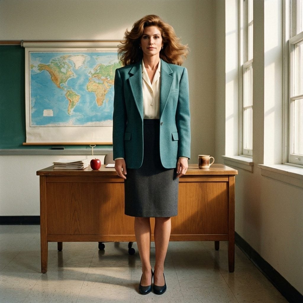 Teal Blazers With Linebacker Shoulders Were Somehow the Height of Professional Chic