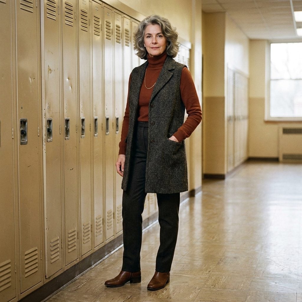 Tweed Vest Over a Turtleneck Was Carrying More Weight Than Anyone Gave It Credit For