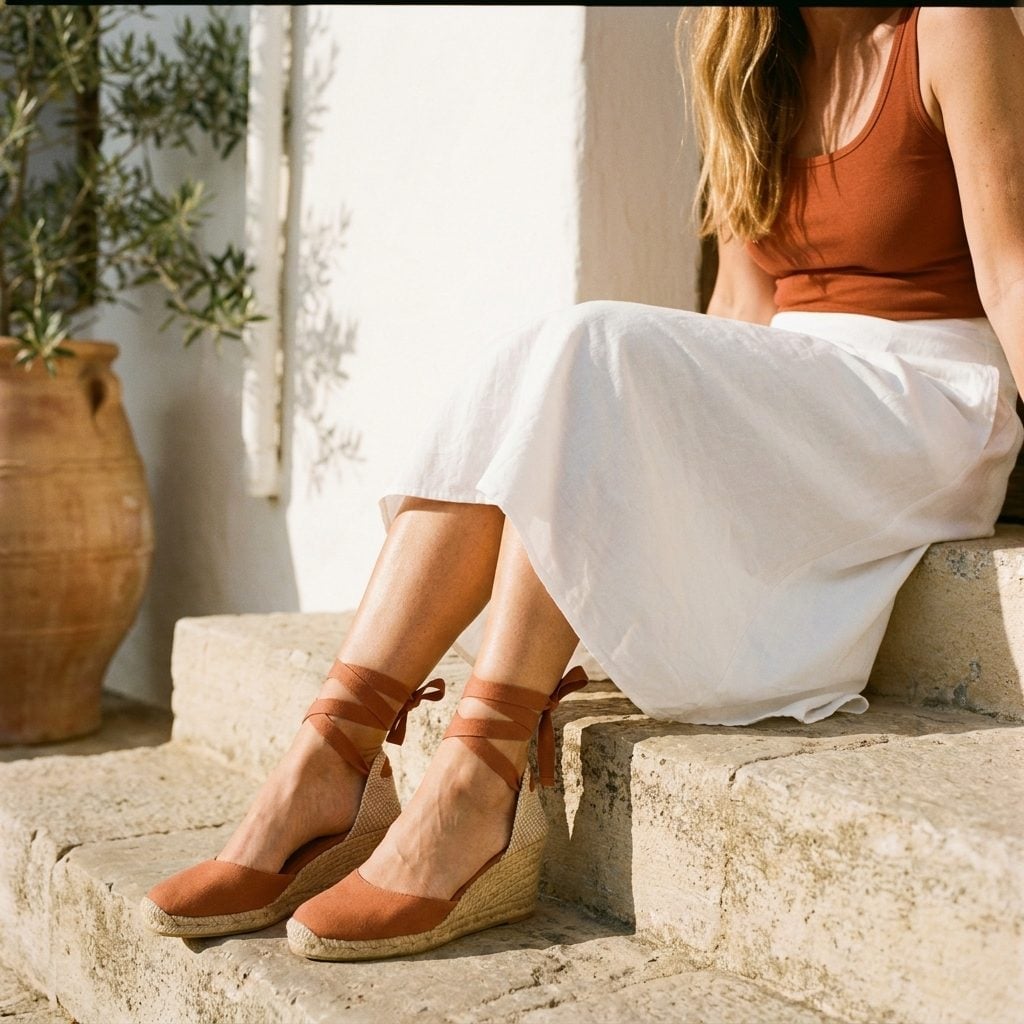 Espadrille Wedges Wrapped Around the Ankle Are Back Where They Belong