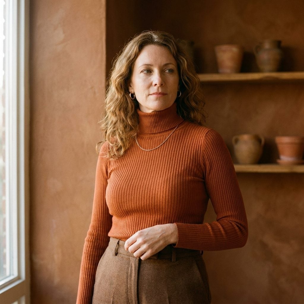 Ribbed Turtlenecks Ruled the '70s and They're Ruling Your Closet Again
