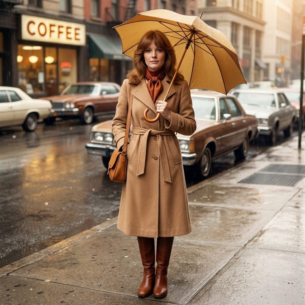 Camel Wool Coats Belted Like That Were Doing the Work of an Entire Wardrobe