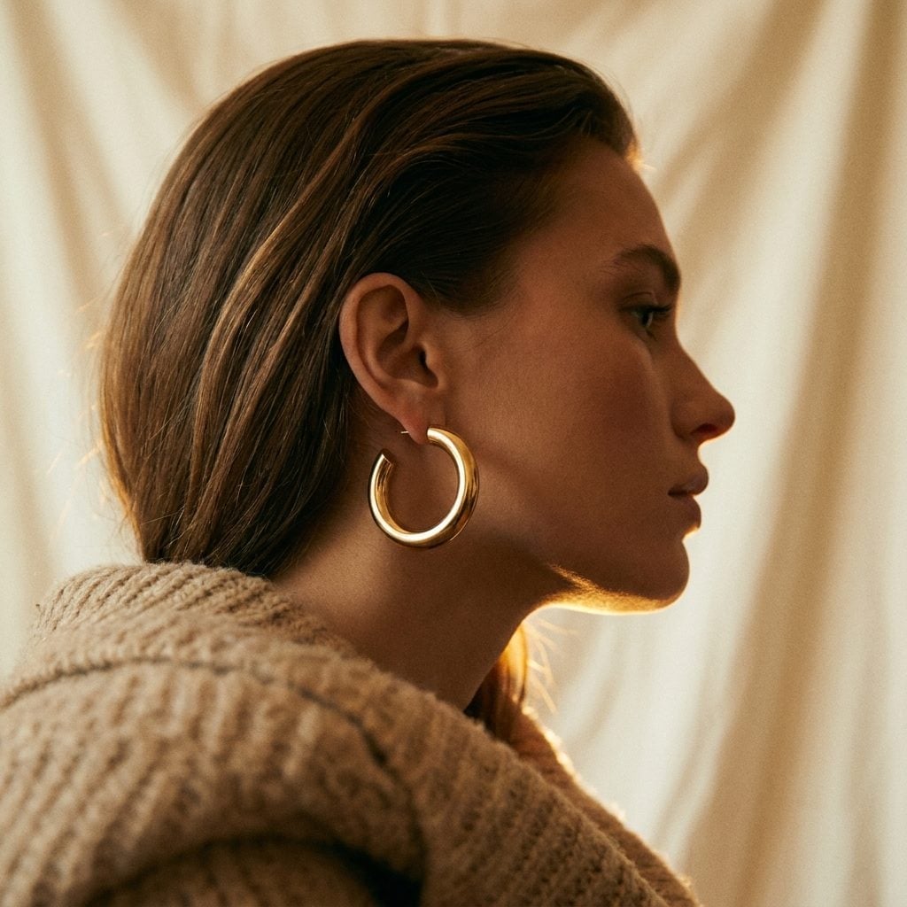 Chunky Gold Hoops Were the One Earring That Needed No Explanation
