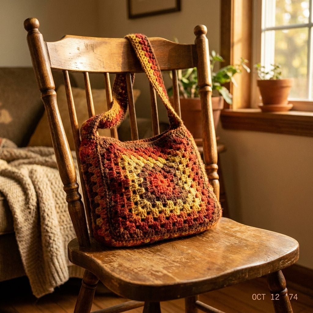 Granny Square Bags Were Carrying the Whole Autumn Color Story