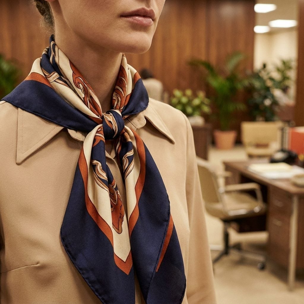 Silk Scarves Tied at the Throat Were the Decade's Most Copied Finishing Move