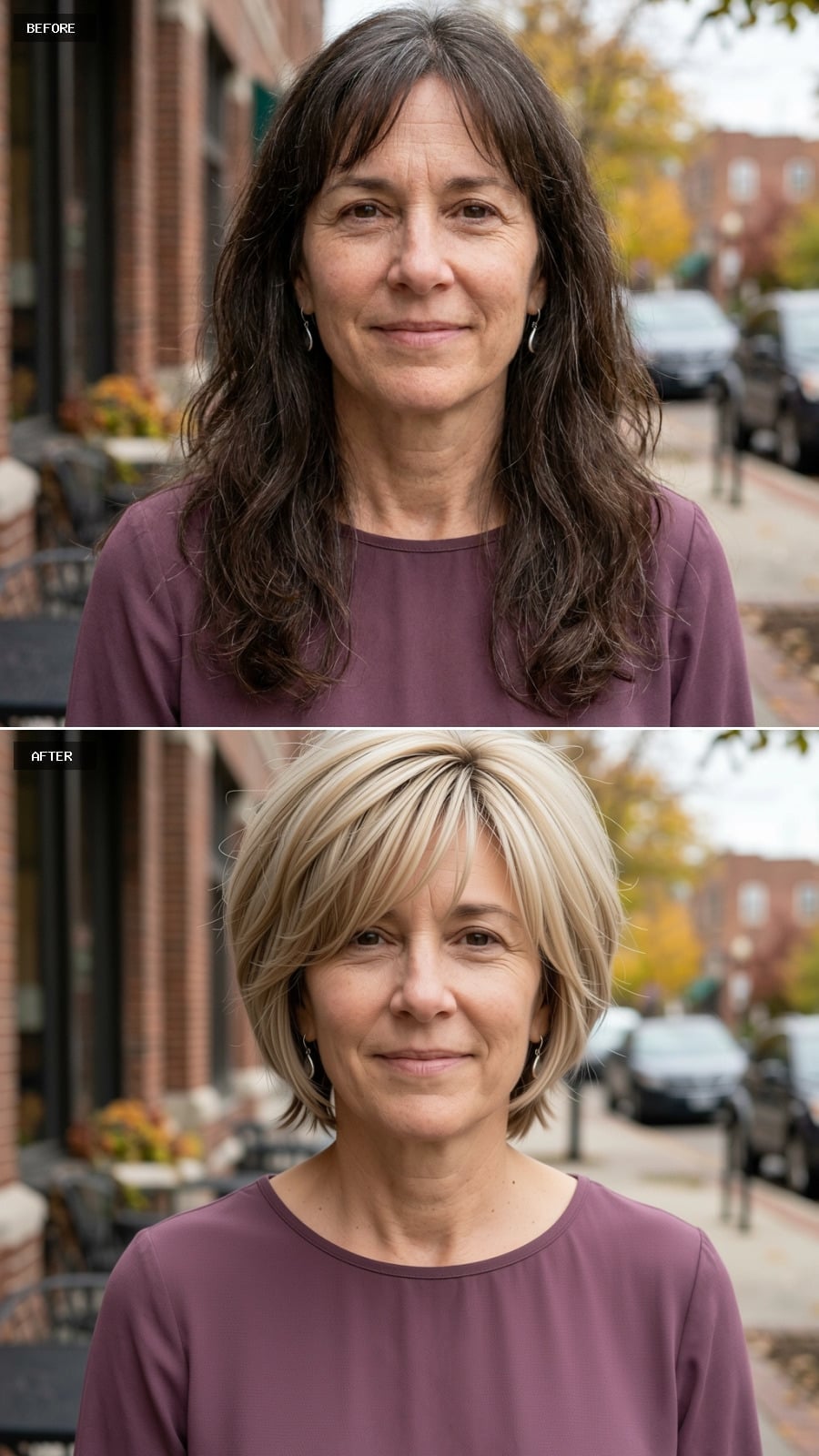 Blonde Bob With Feathered Layers That Makes the Face the Whole Conversation