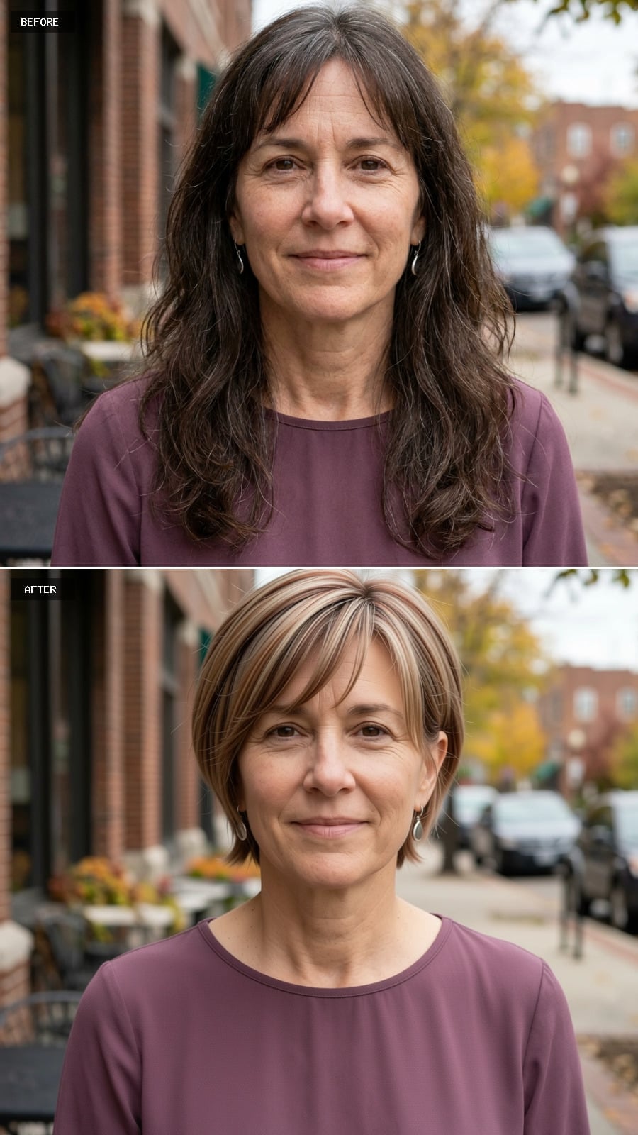 Honey-Streaked Bob With a Side Sweep That Takes a Decade Off the Jawline