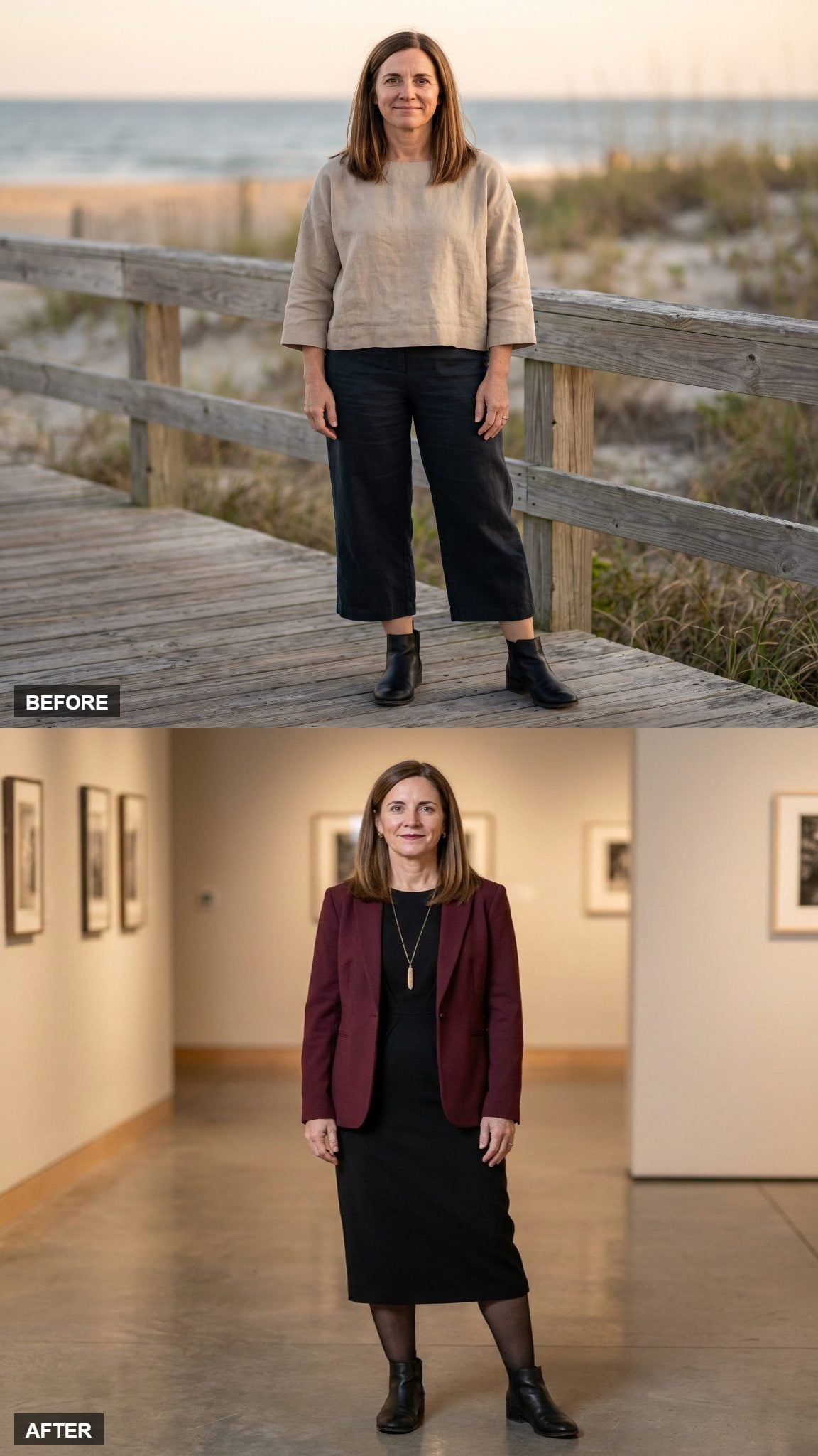 Blazer Over a Black Dress Is the Ankle Boot Equation Worth Repeating