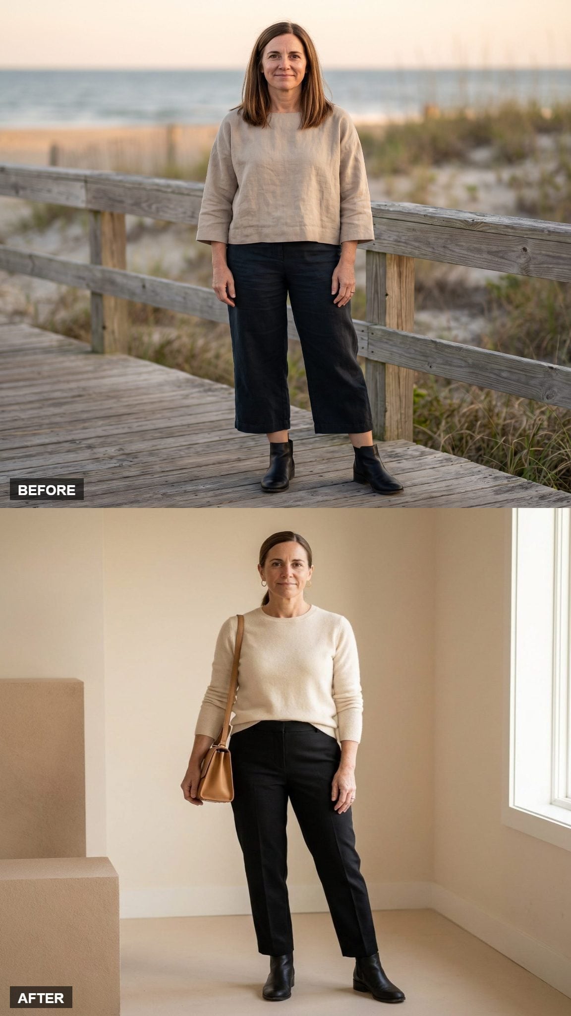 Cream Knit, Black Trousers, and What Happens When the Proportion Is Finally Right