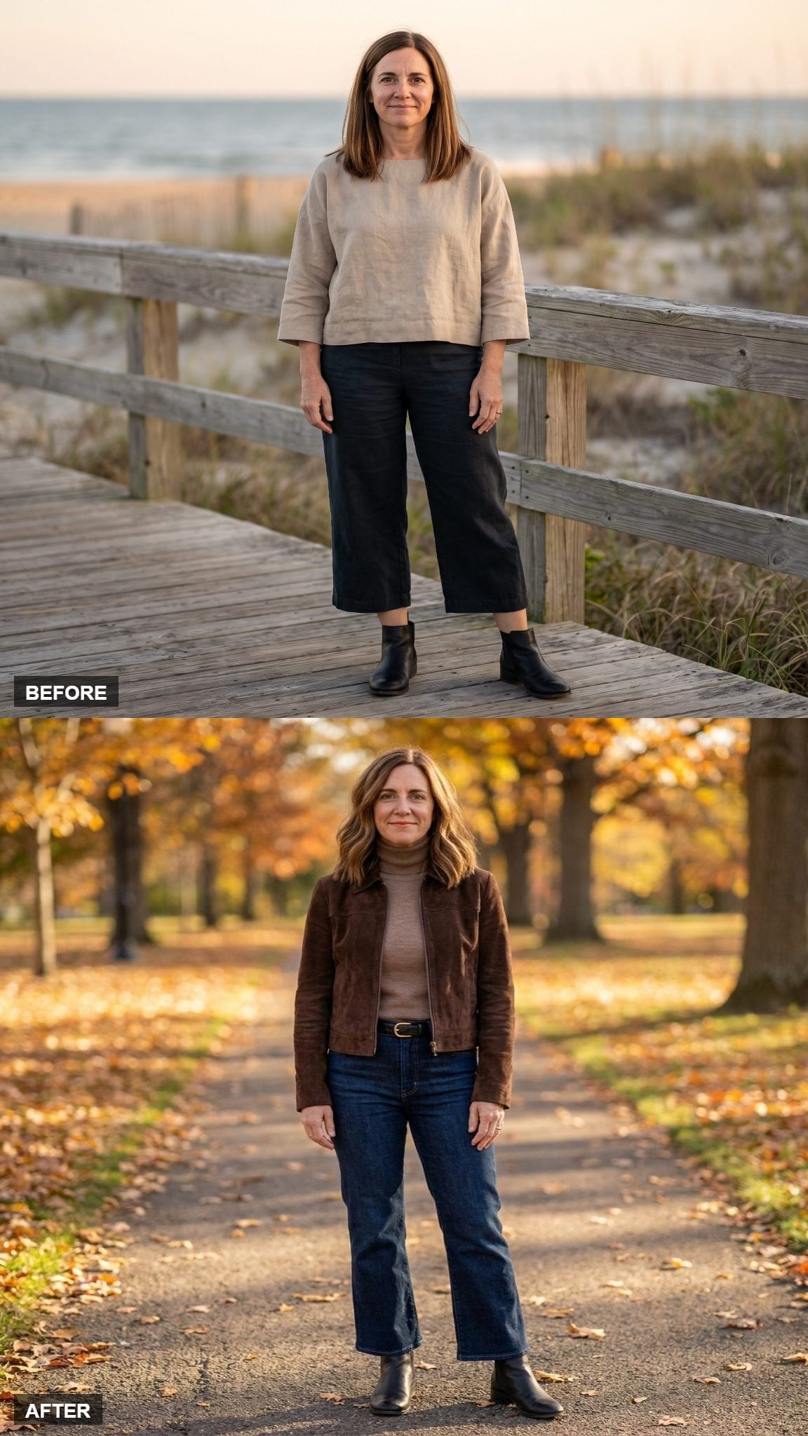 Dark Denim, Suede Jacket, and Why Proportion Does the Work Before the Boots Even Register