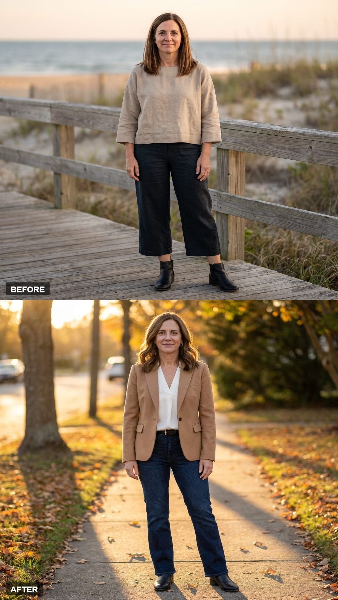 Golden Hour Blazer, Dark Jeans, and Why Longer Legs Start at the Waist