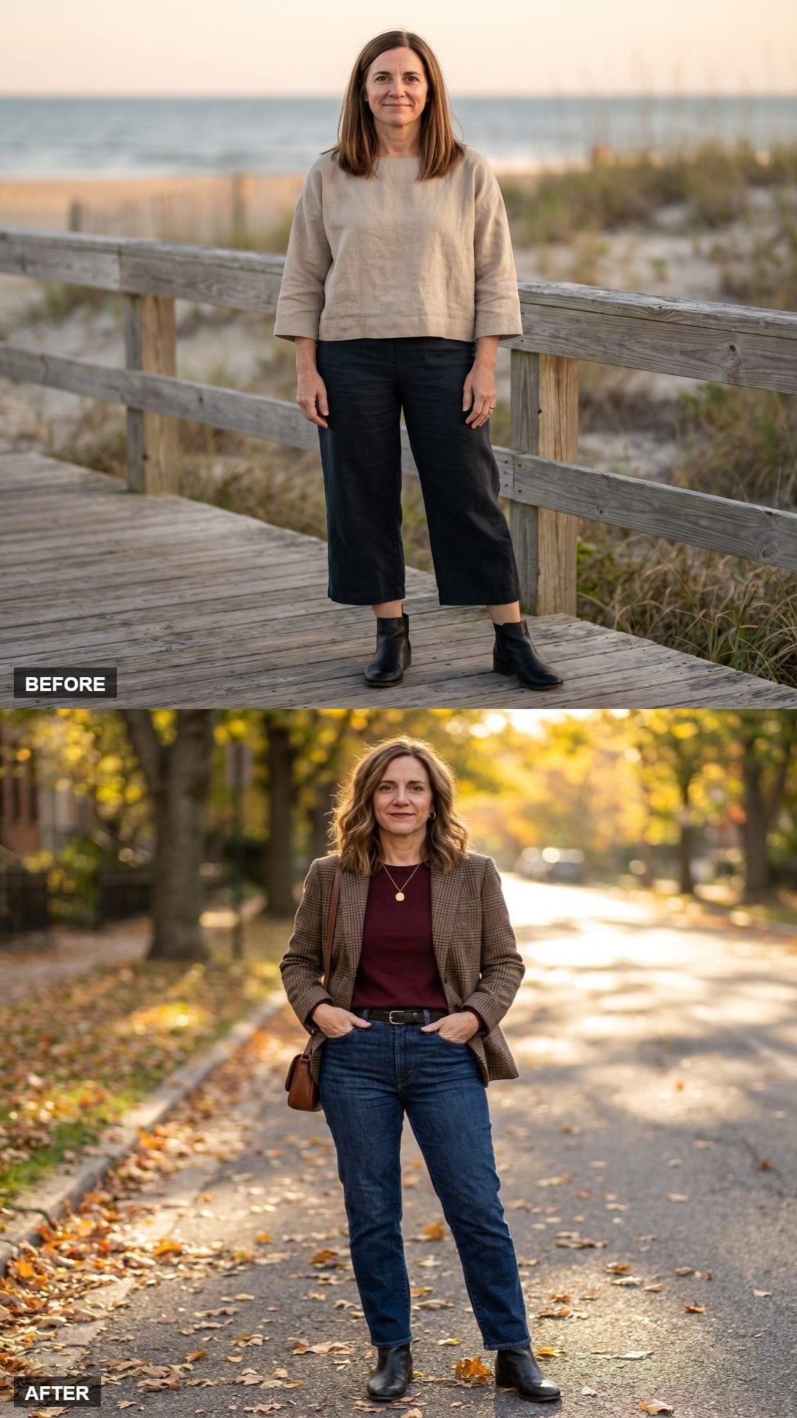 Houndstooth Blazer, Dark Denim, and the Proportion Trick That Actually Lengthens the Leg