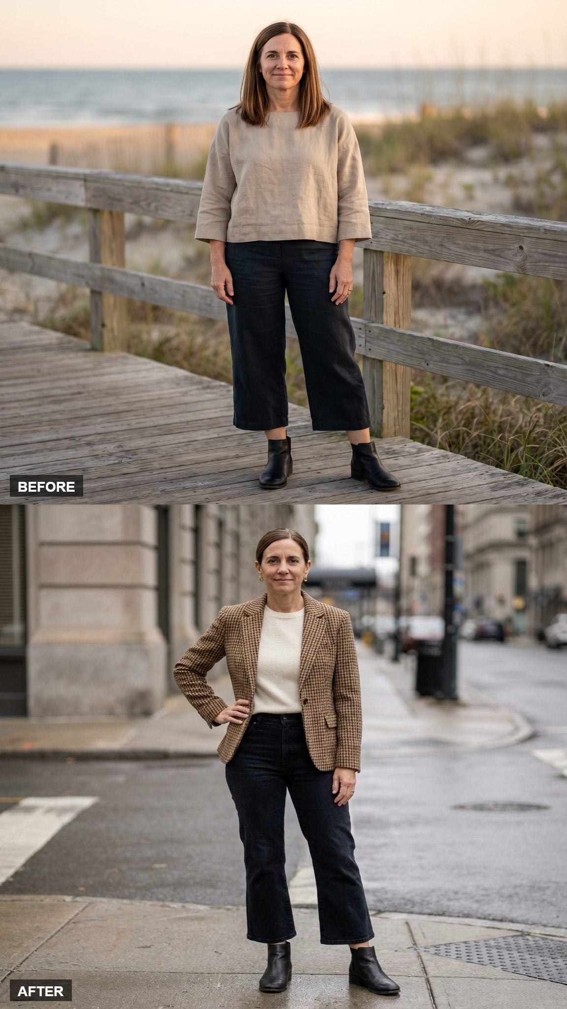Plaid Blazer, Dark Straight Denim, and What Happens When the Proportions Finally Cooperate