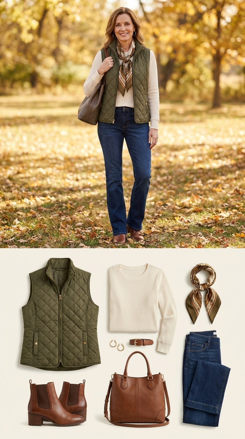 Quilted Vest and Chelsea Boots Give Bootcut Jeans the Sharpest Fall Proportion