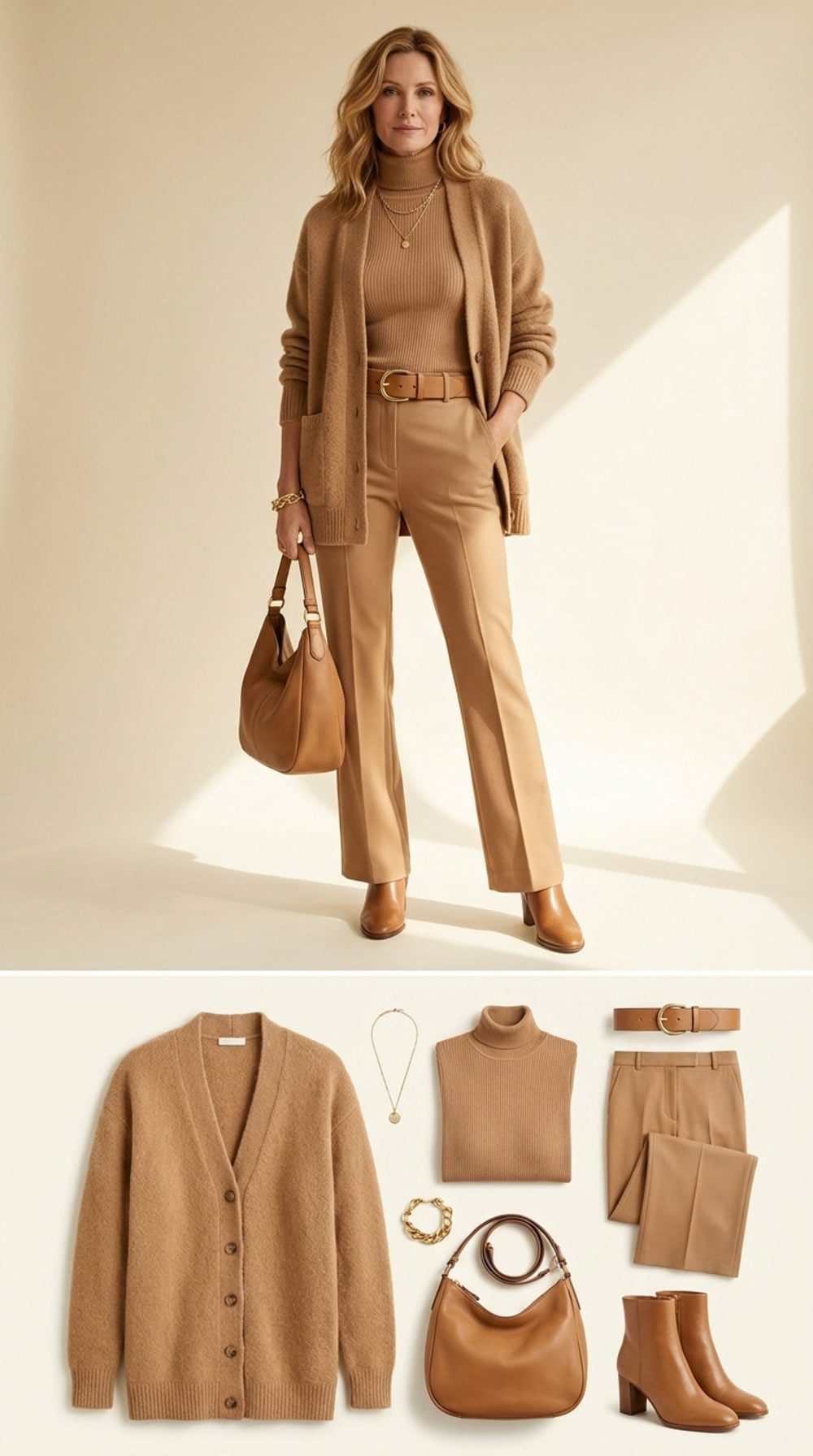 Tonal Dressing Done Right: Camel on Camel With Enough Contrast to Hold