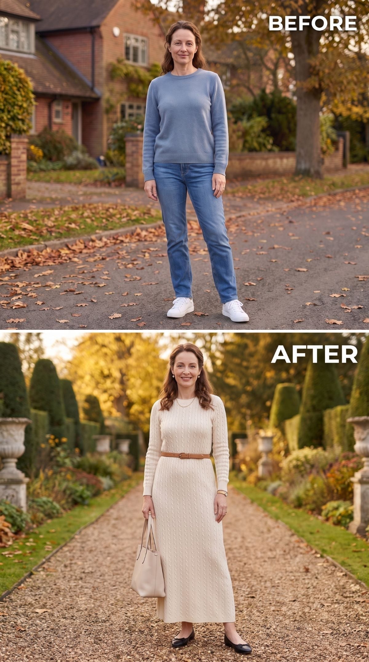 Cable-Knit Maxi, a Slim Belt, and Flats That Make It Look Intentional