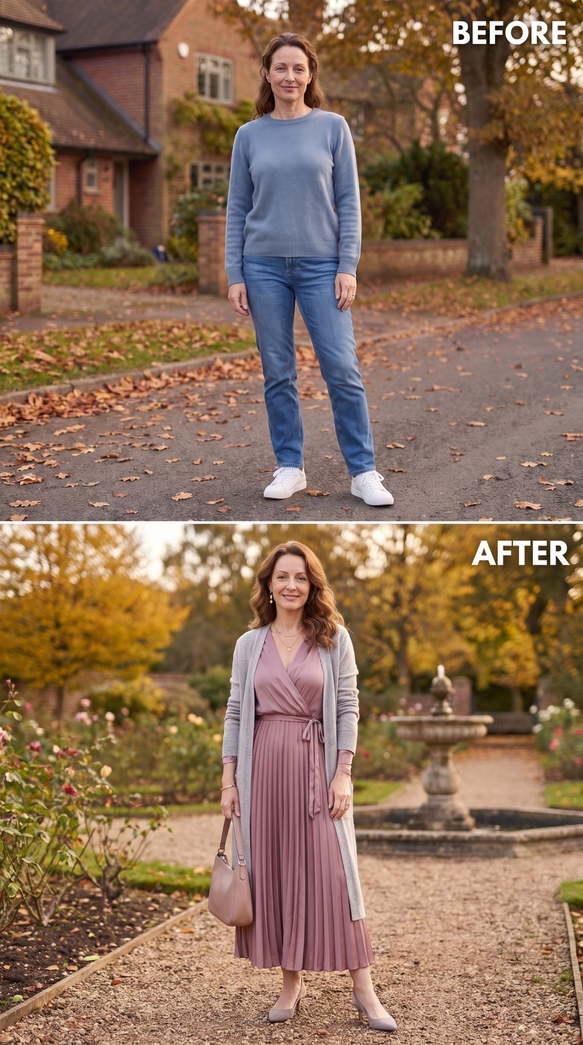 Dusty Rose Pleats and a Longline Cardigan Quietly Outperform Every Casual Default