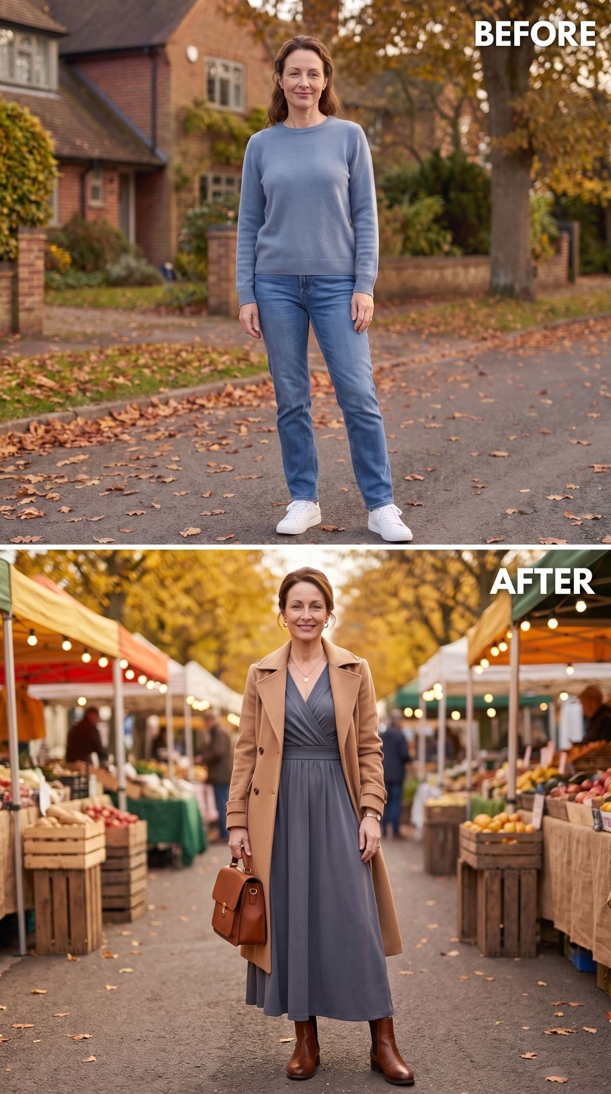 Grey Wrap Maxi, a Camel Coat, and Boots That Pull the Whole Thing Together