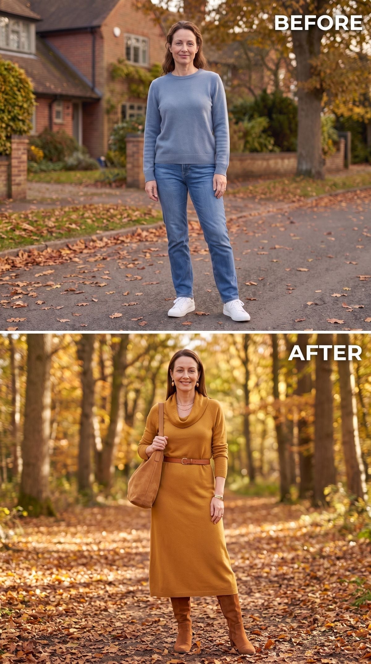 Mustard Knit and Brown Boots Prove Casual Doesn't Have to Mean Forgettable