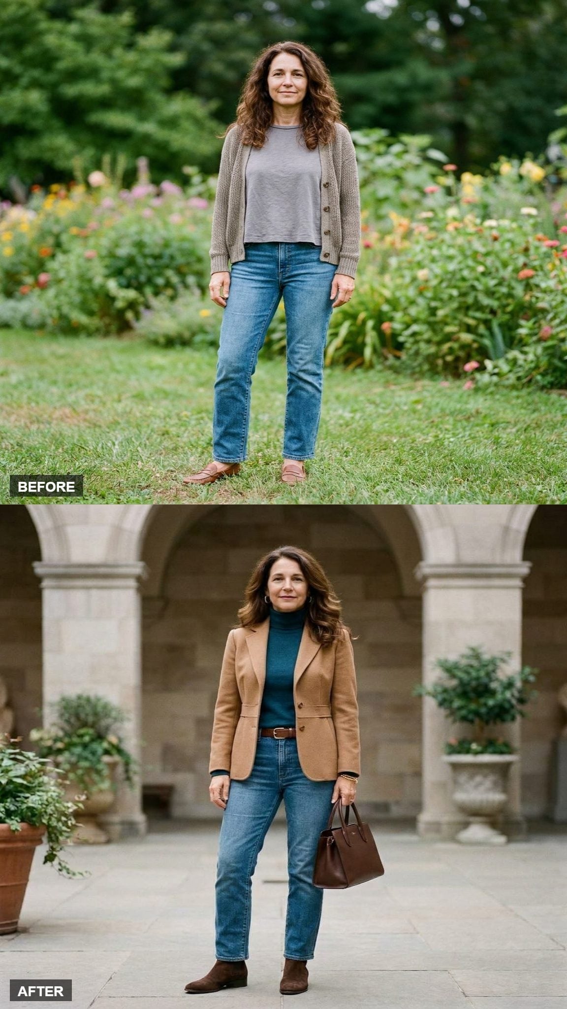 Camel Blazer and a Turtleneck Prove Fall Dressing Has a Formula Worth Stealing