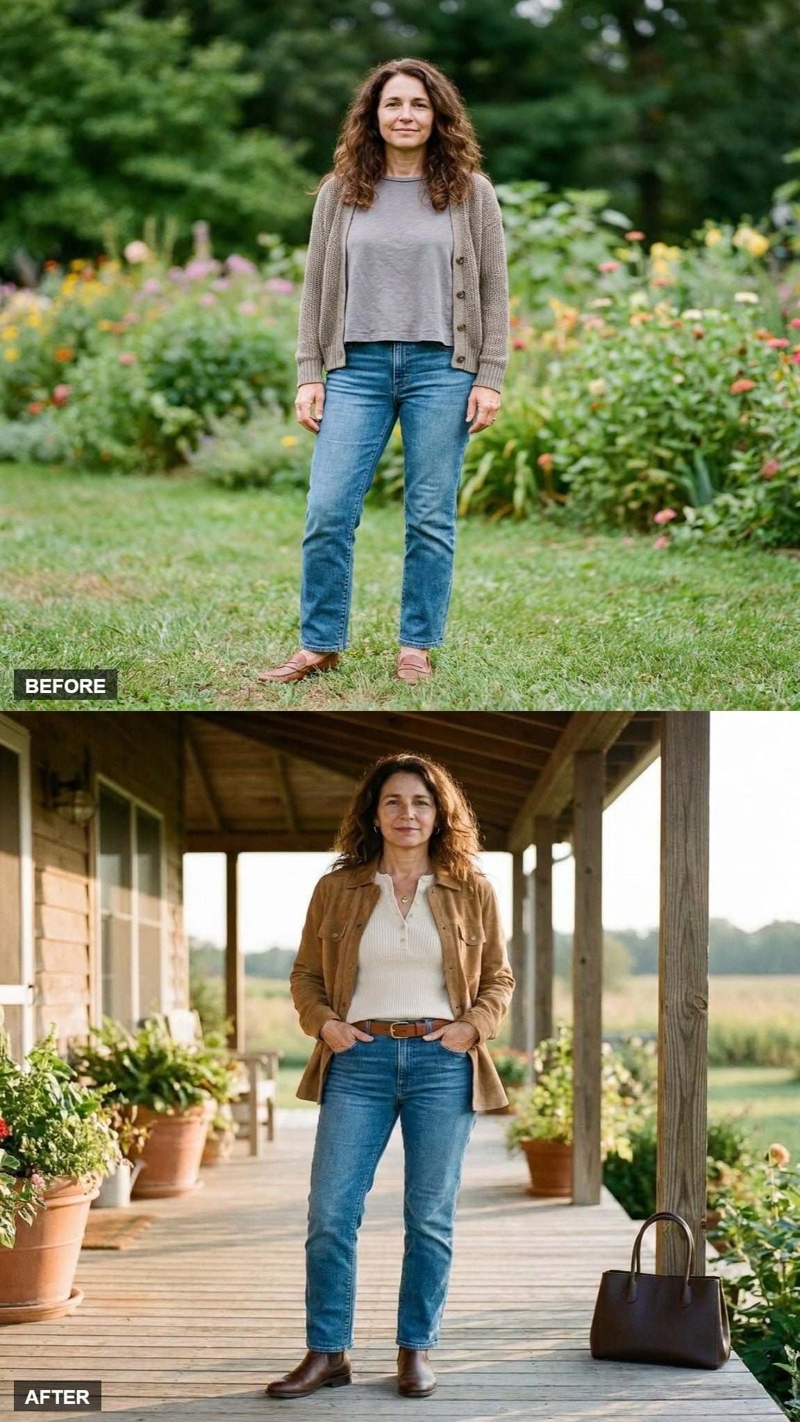 Suede Shirt Jacket and a Leather Belt Just Made Porch Season Worth Dressing For