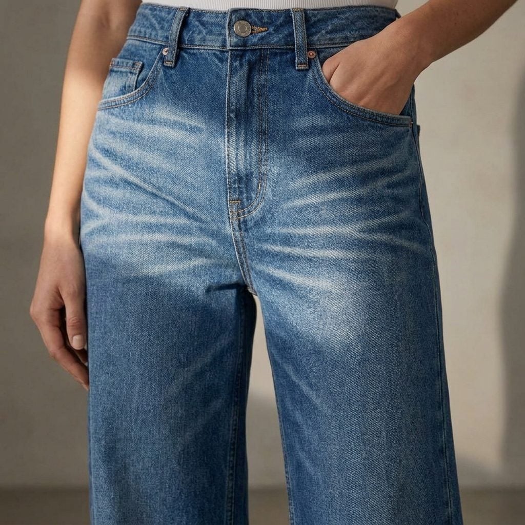 Wearing Whiskering Across the Hips That Draws the Eye Straight to the Widest Area