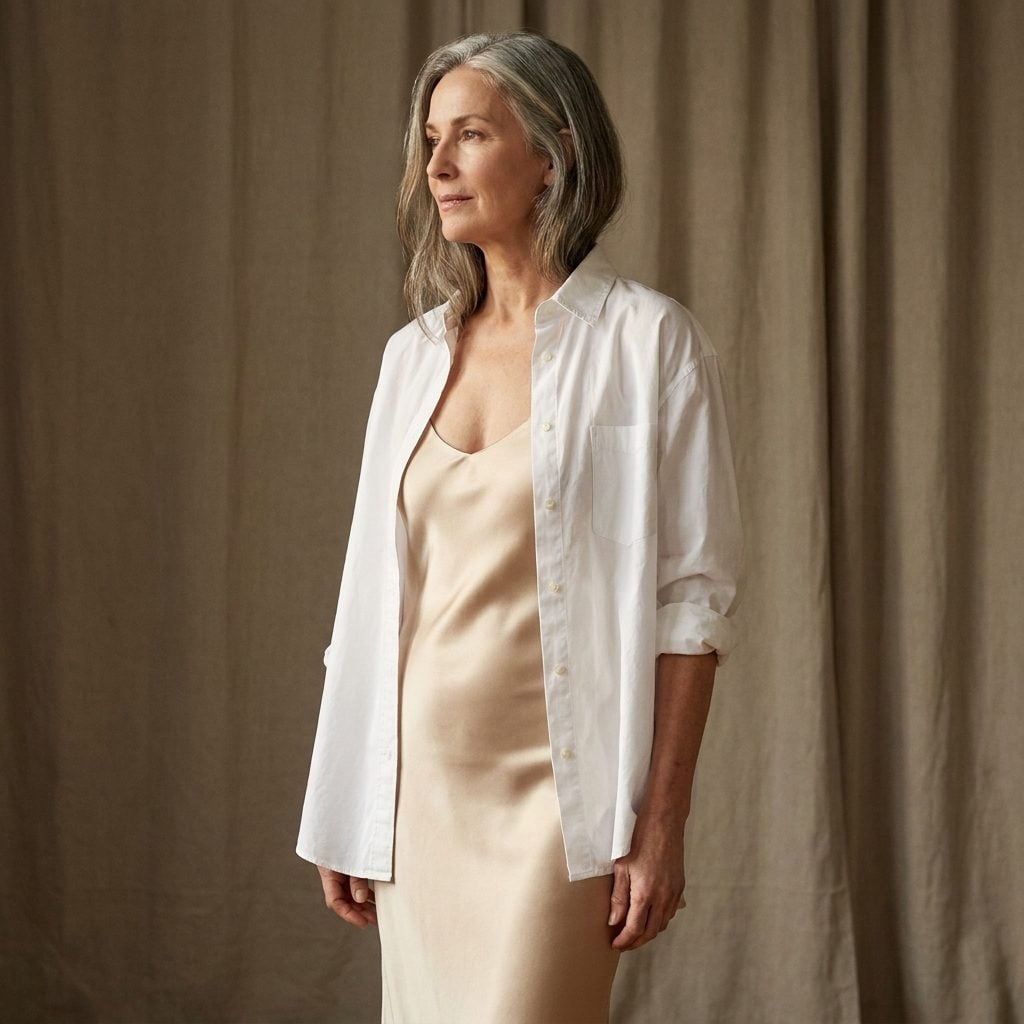 Worn Over a Slip Dress as a Light Layer
