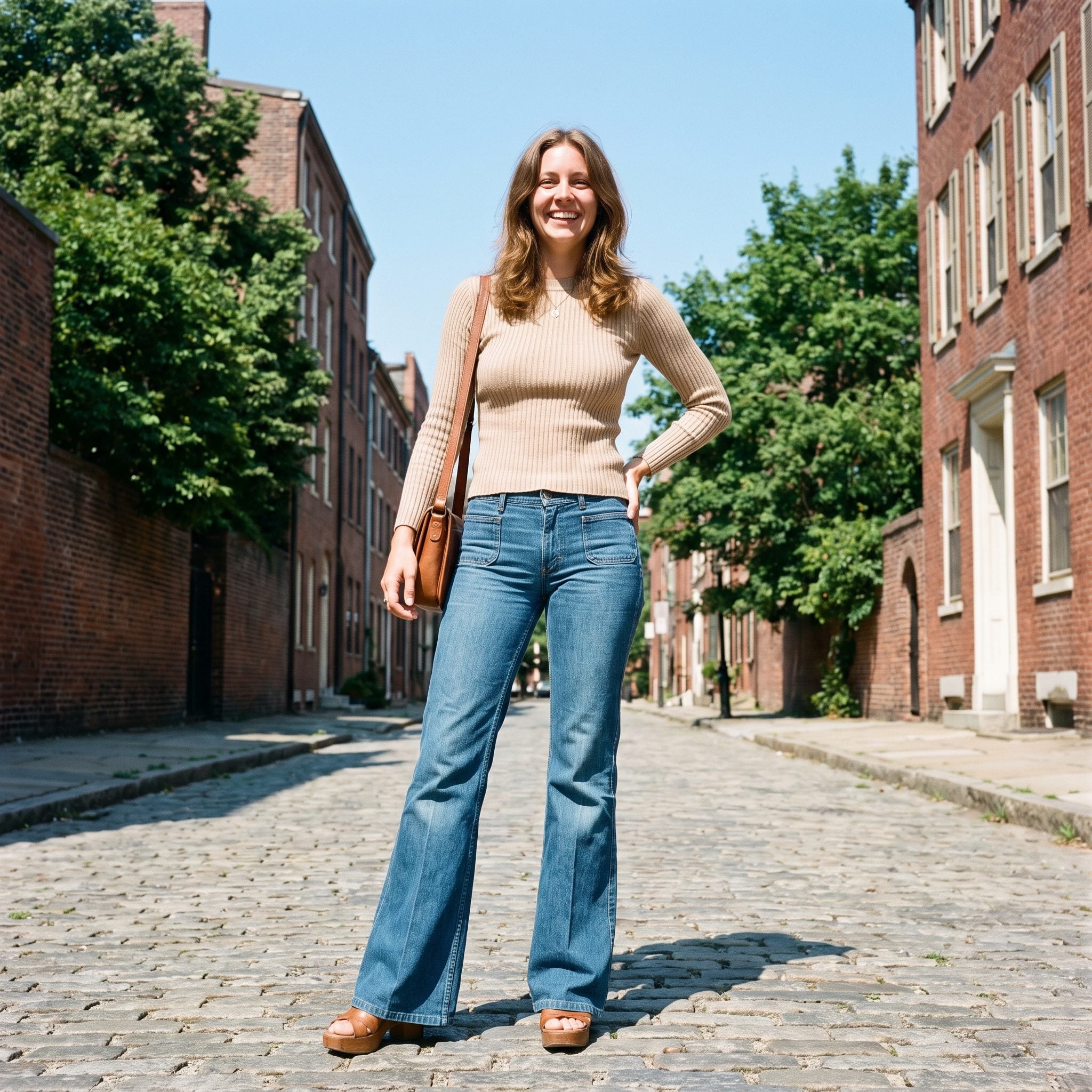 1970: Hip-Hugger Flares and the Long Torso