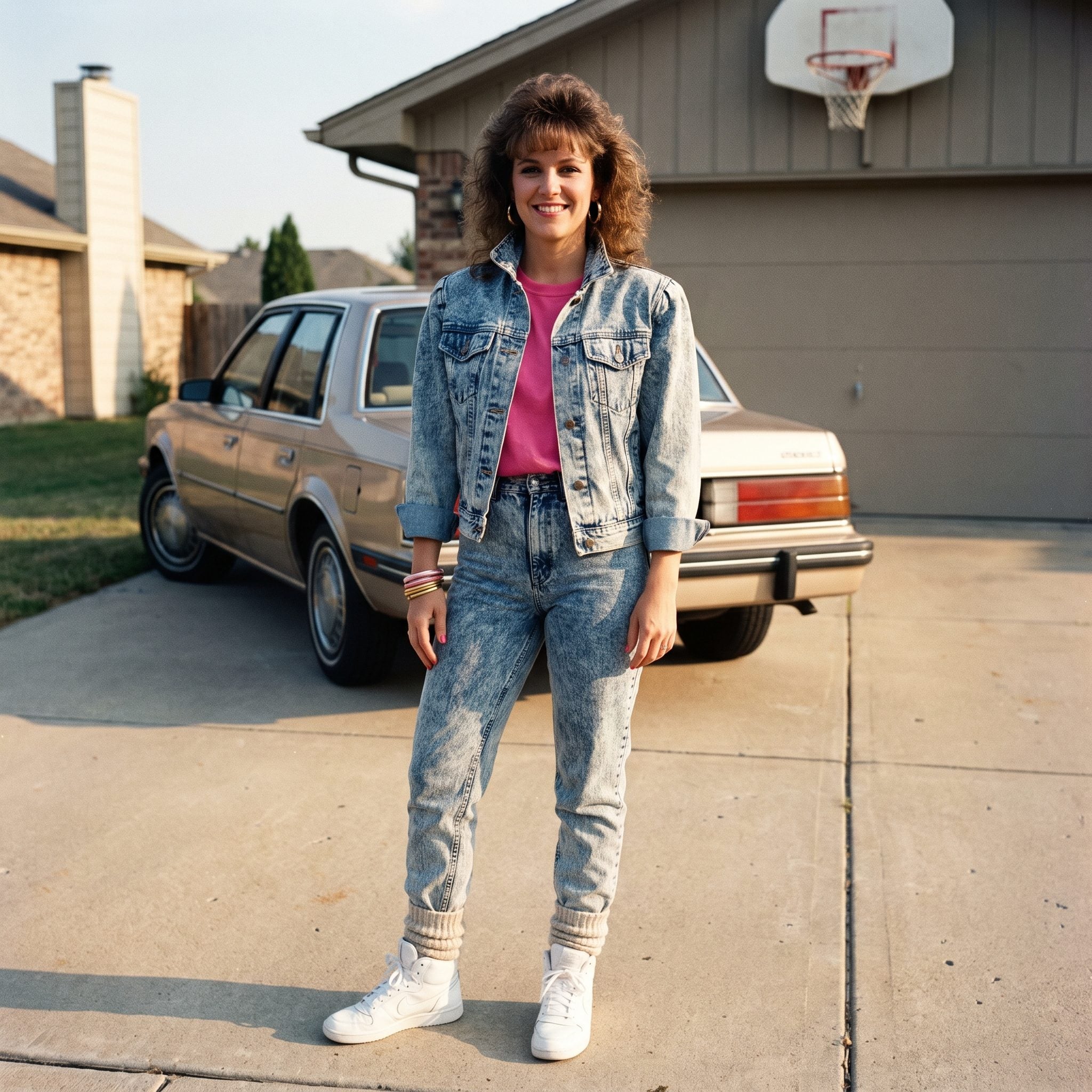 The 1988 Acid-Wash Denim Jacket-and-Jeans Set Worn Head to Toe