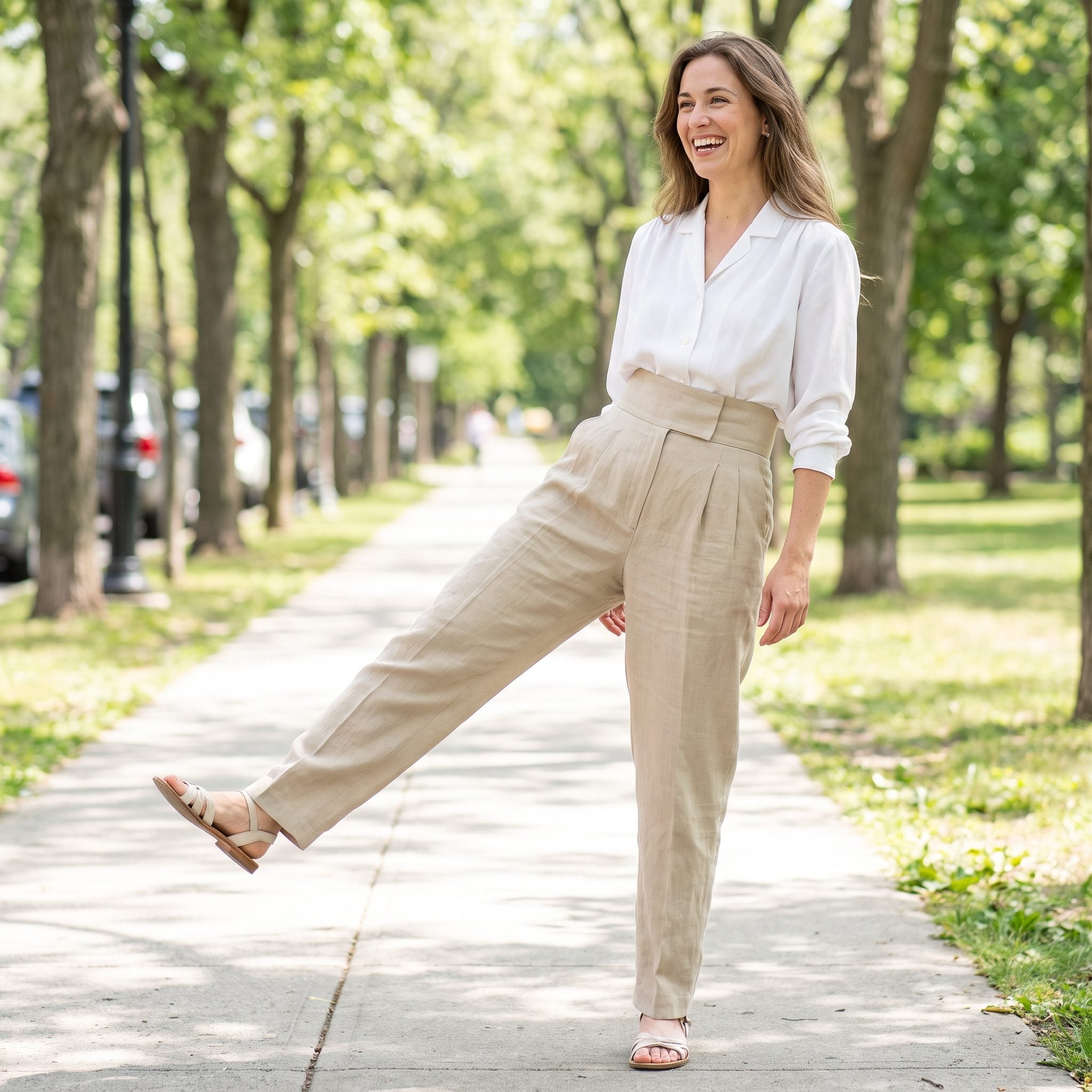 1988: High-Waisted Pleated Trousers That Climbed to the Navel