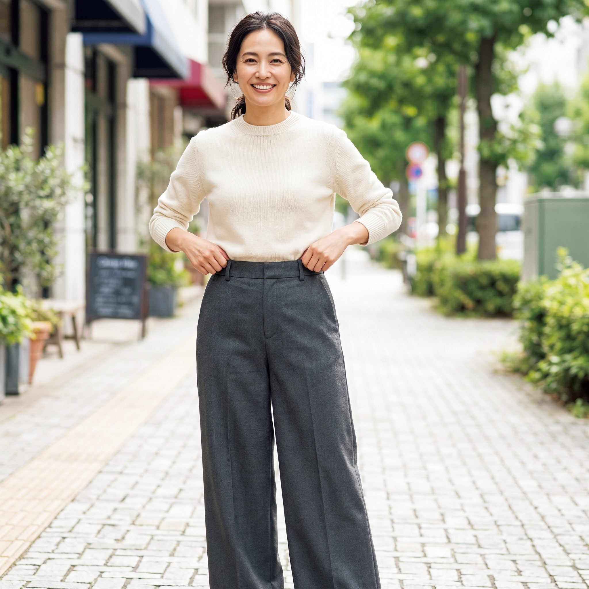 2007: High-Waisted Wide-Leg Trousers Snap the Waist Back Up