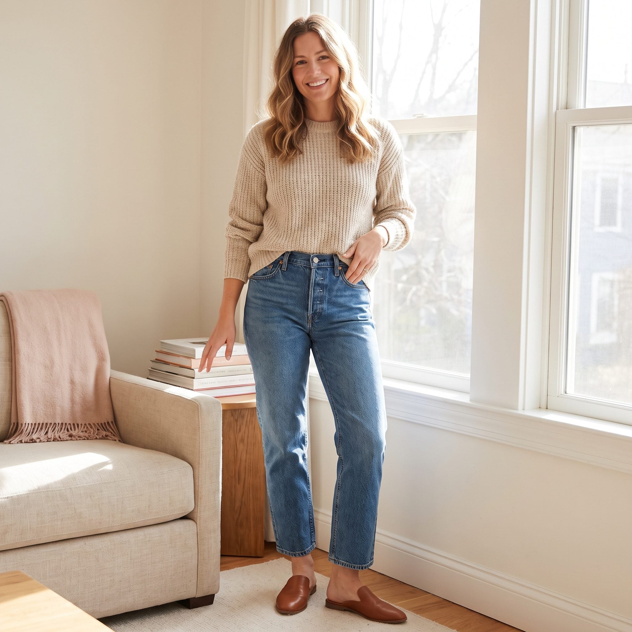 The 2020 High-Rise Straight Jean We All Ordered From Our Couches