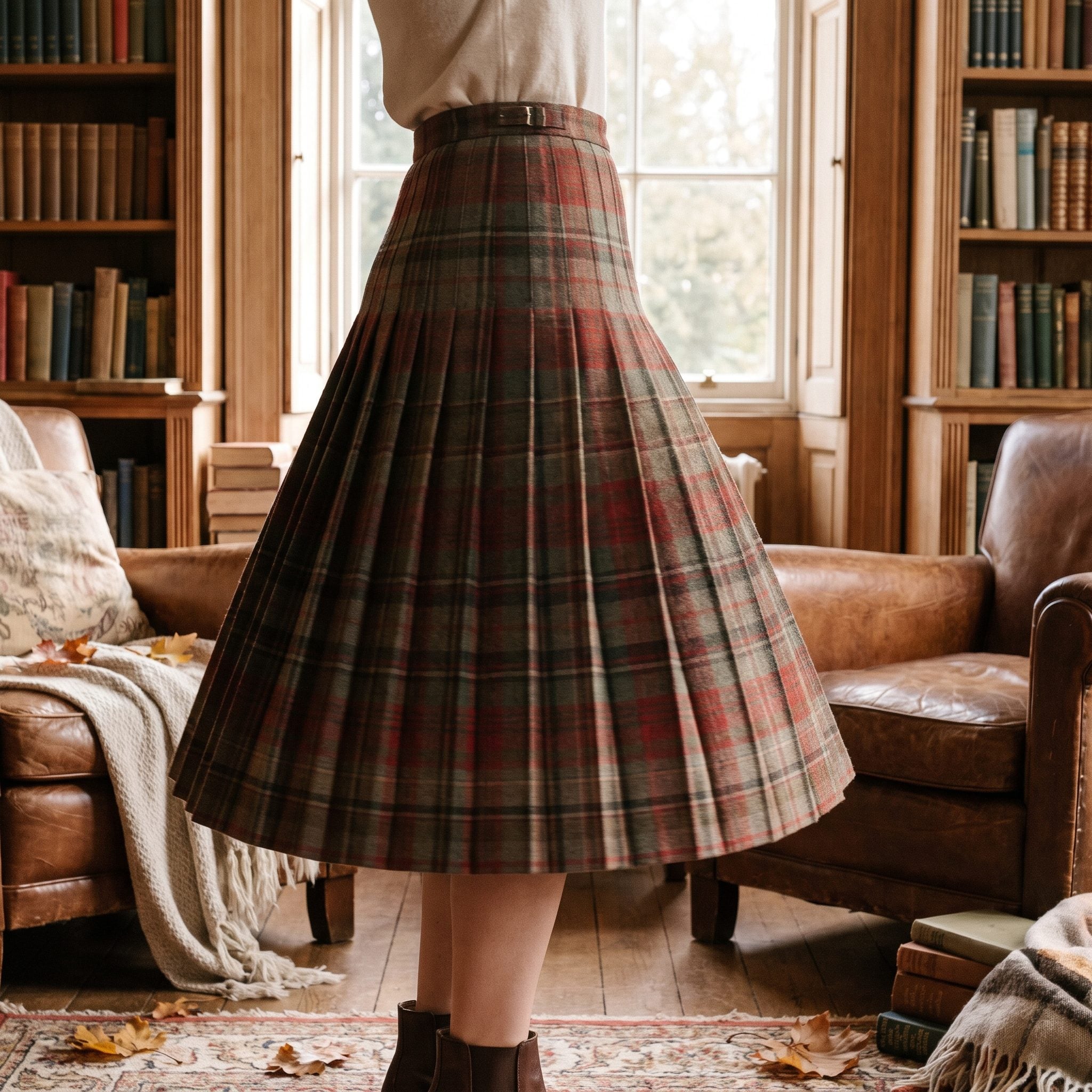 23. The Tartan Wool Skirt That Belonged in a Library