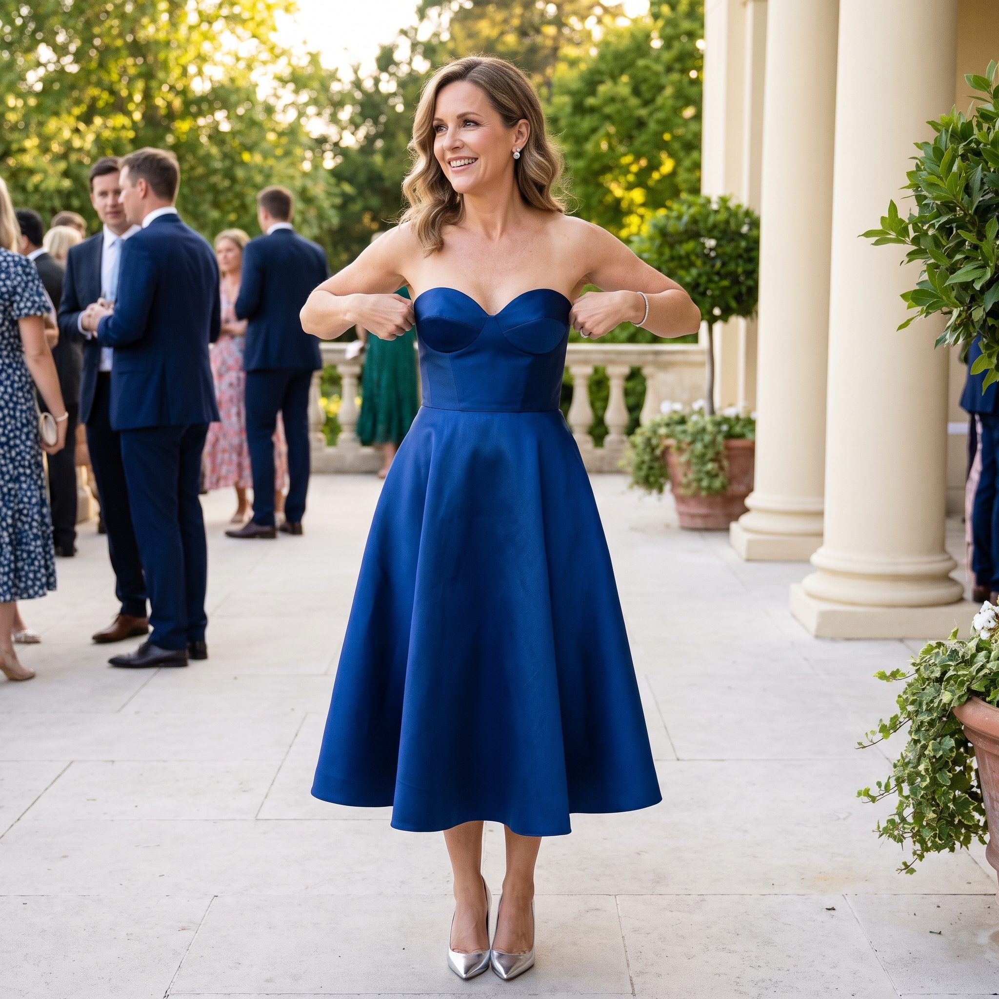 The Beautiful Strapless Dress You Can Never Stop Pulling Up