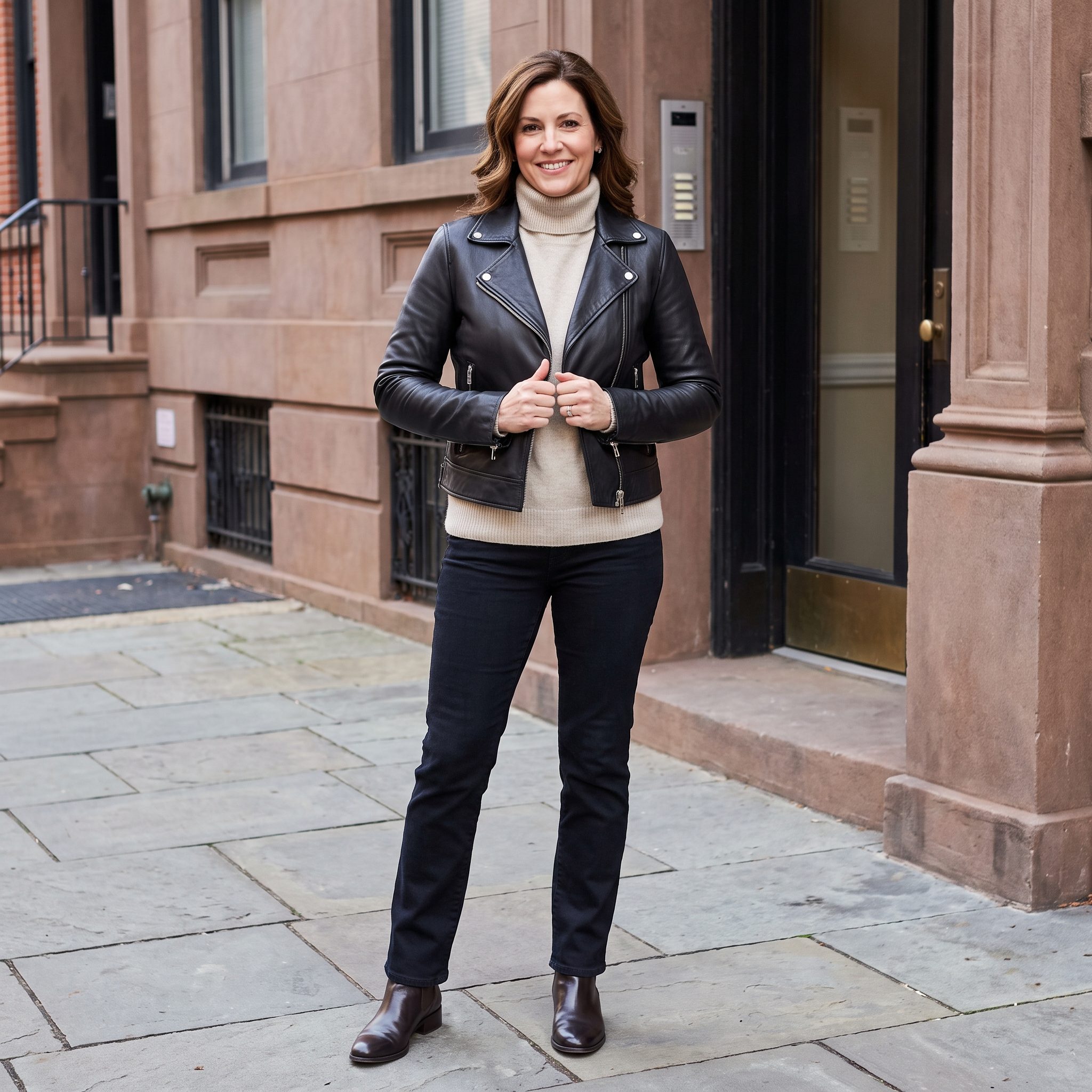The Leather Jacket That's Too Tight to Layer Under