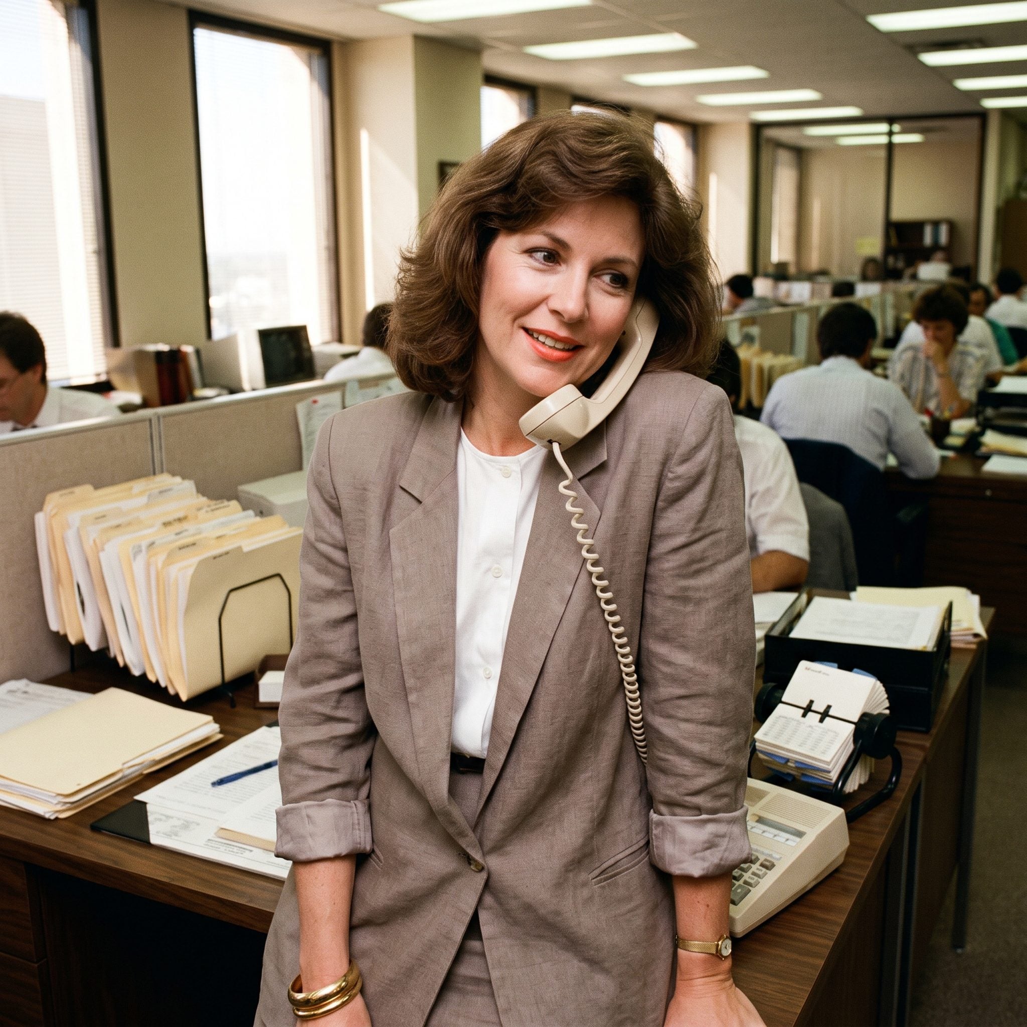 The Blazer Sleeves Pushed Up Past the Forearm