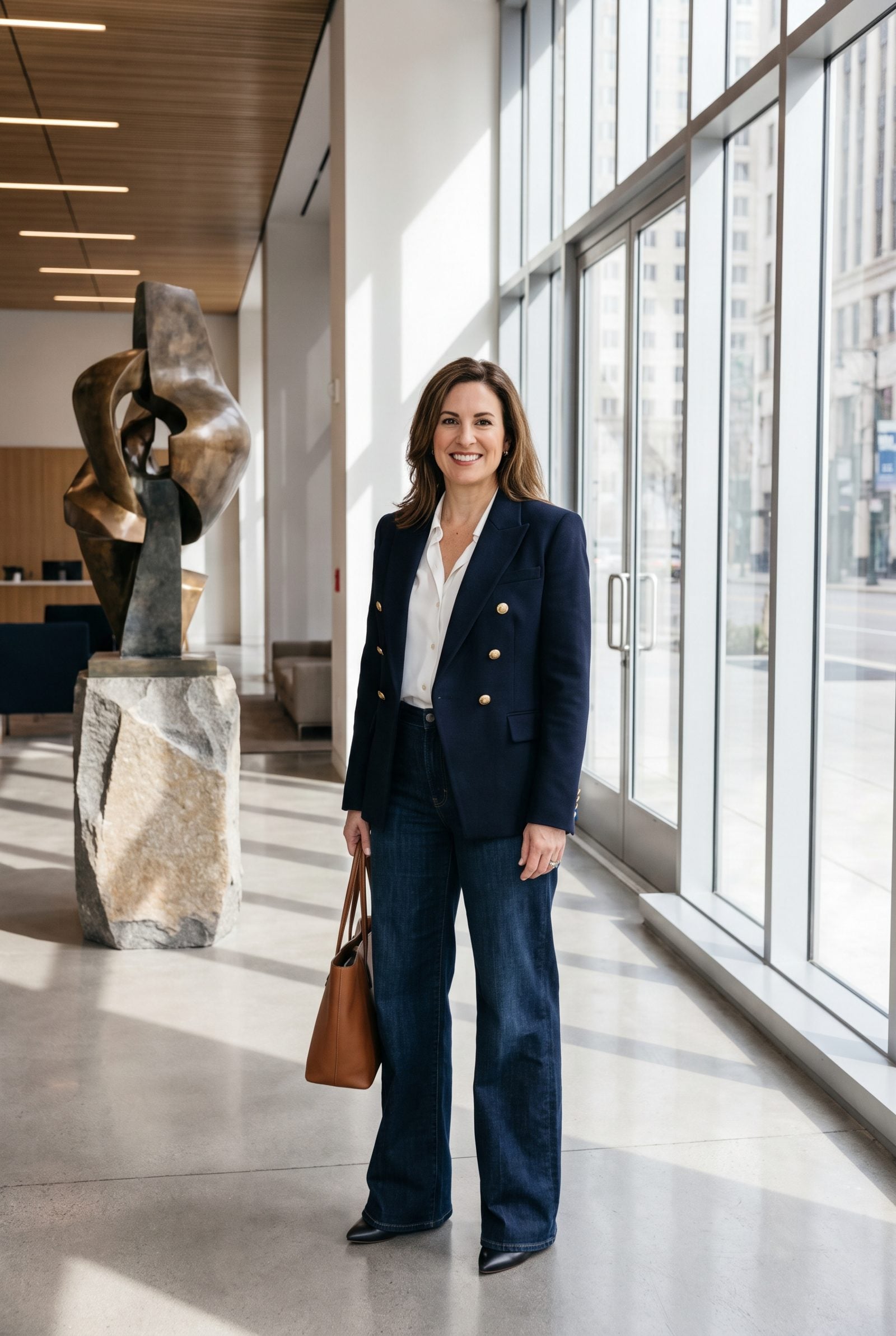 Add a Structured Blazer When You Want the Jeans to Feel Elevated