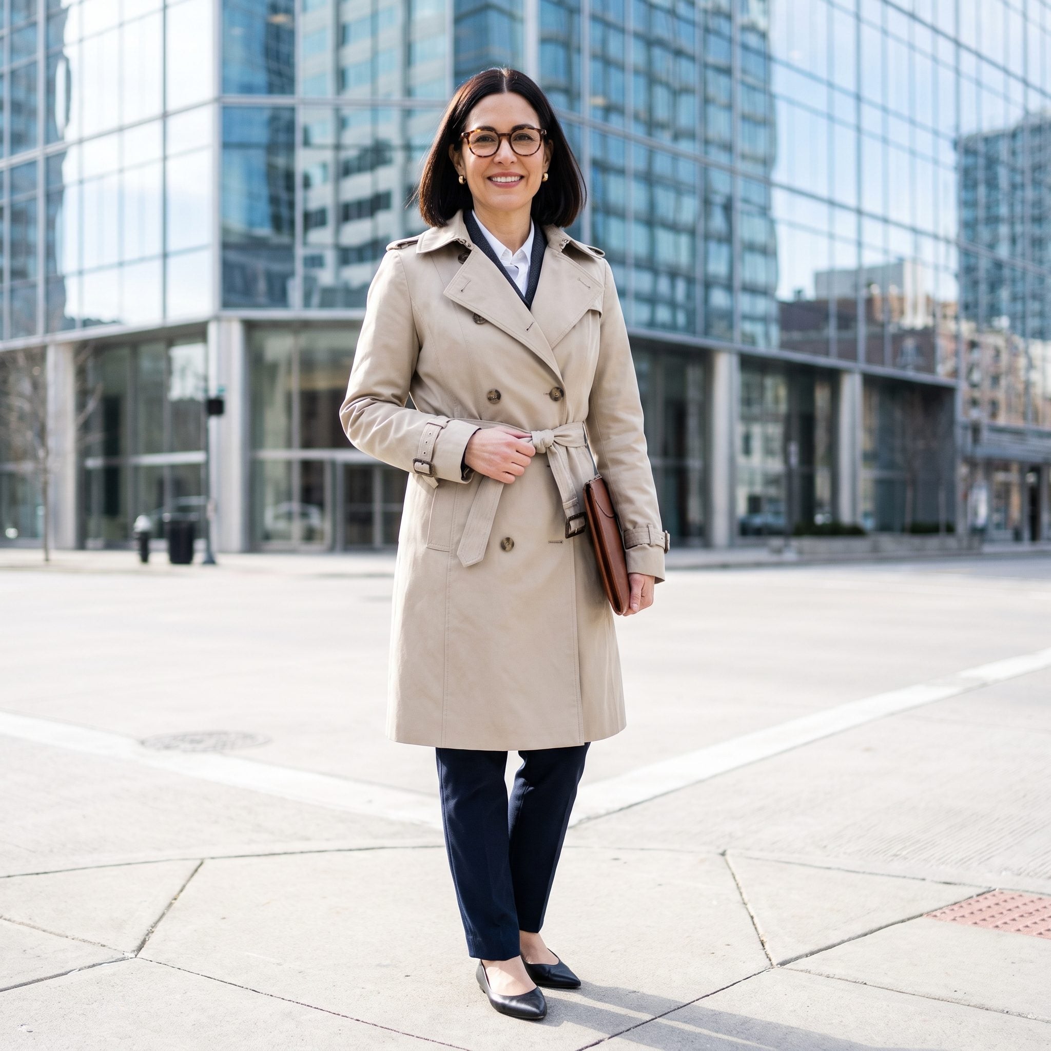 Trench Over a Blazer, Because Apparently One Layer of Tailoring Wasn't Enough