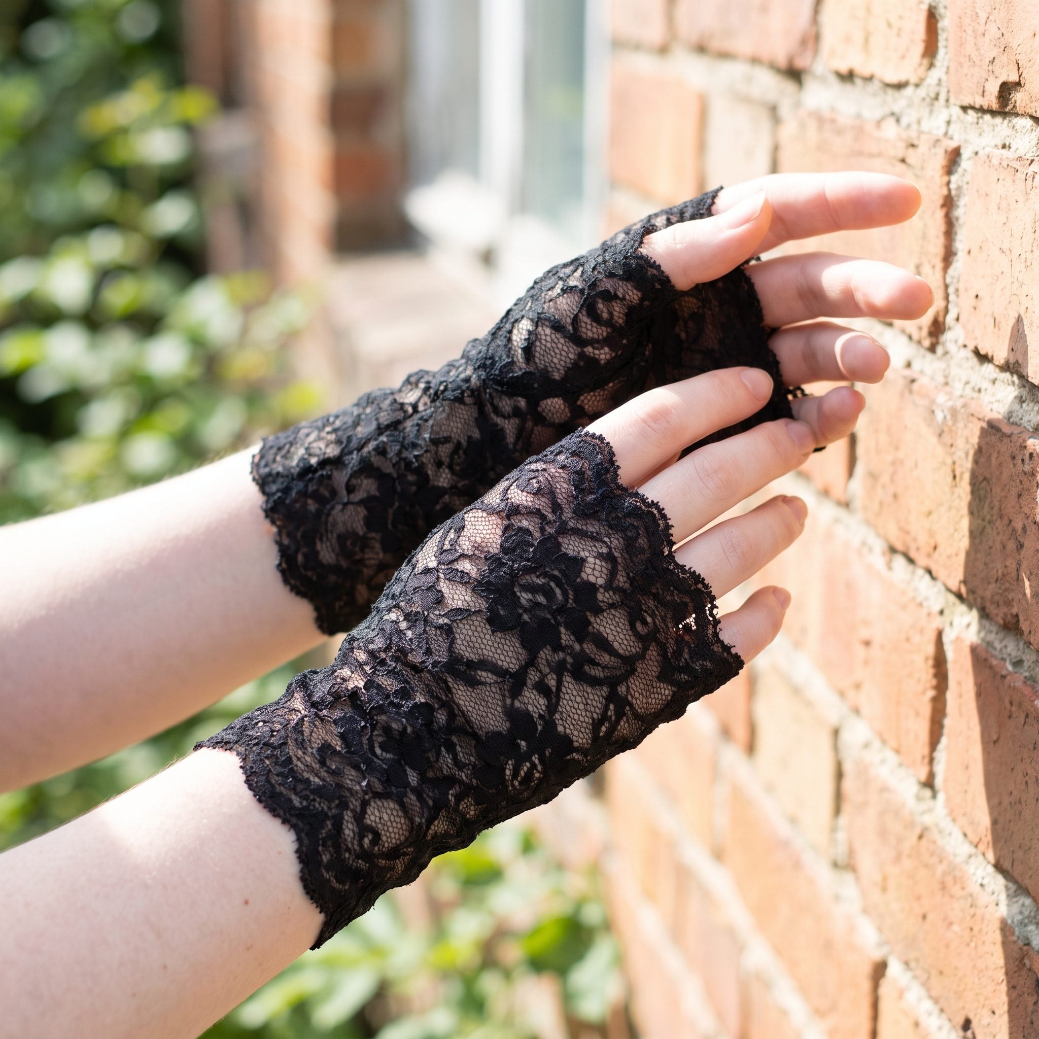 Black Lace Fingerless Gloves You Wore Long After the Concert Ended