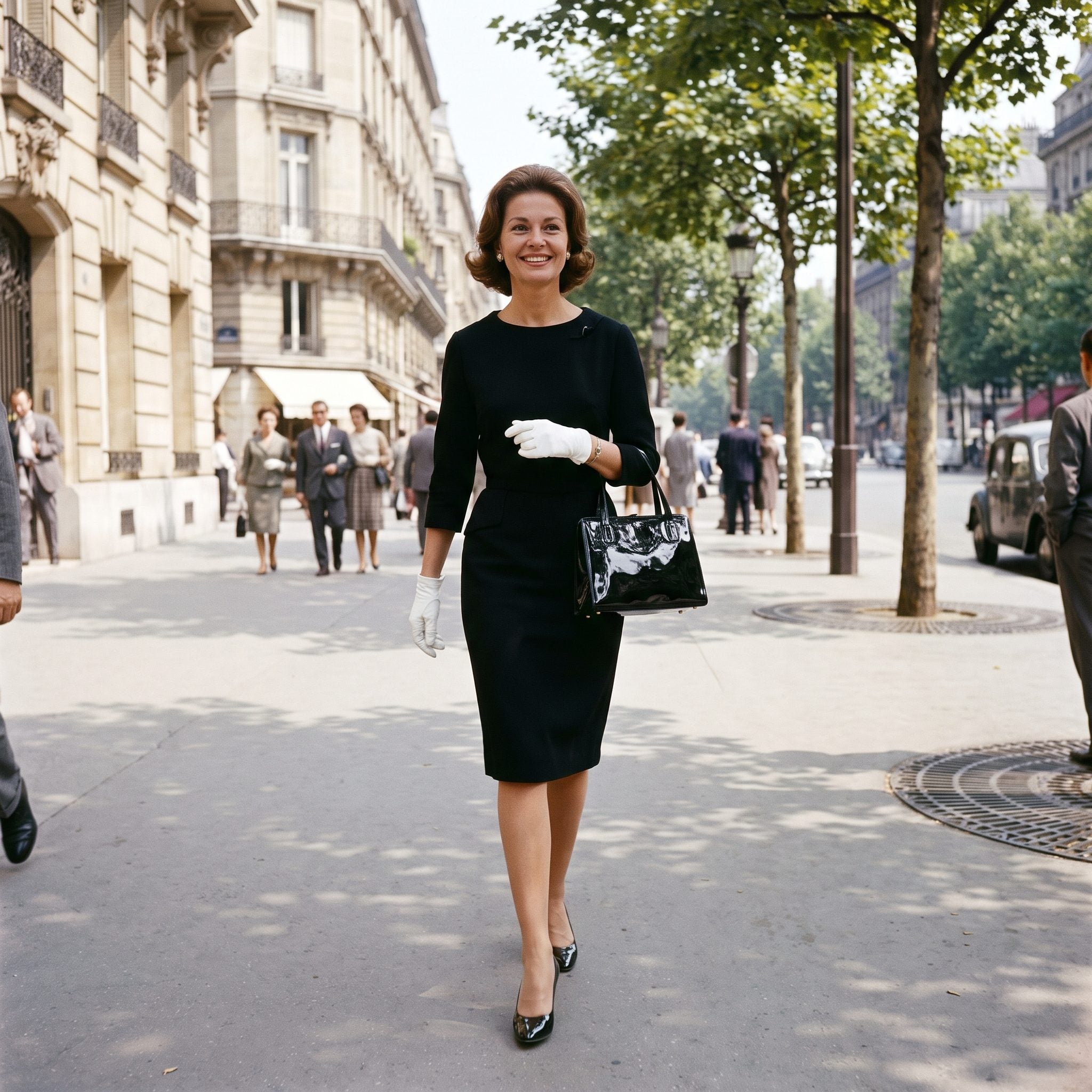 Black Patent Pumps + Black Patent Frame Handbag